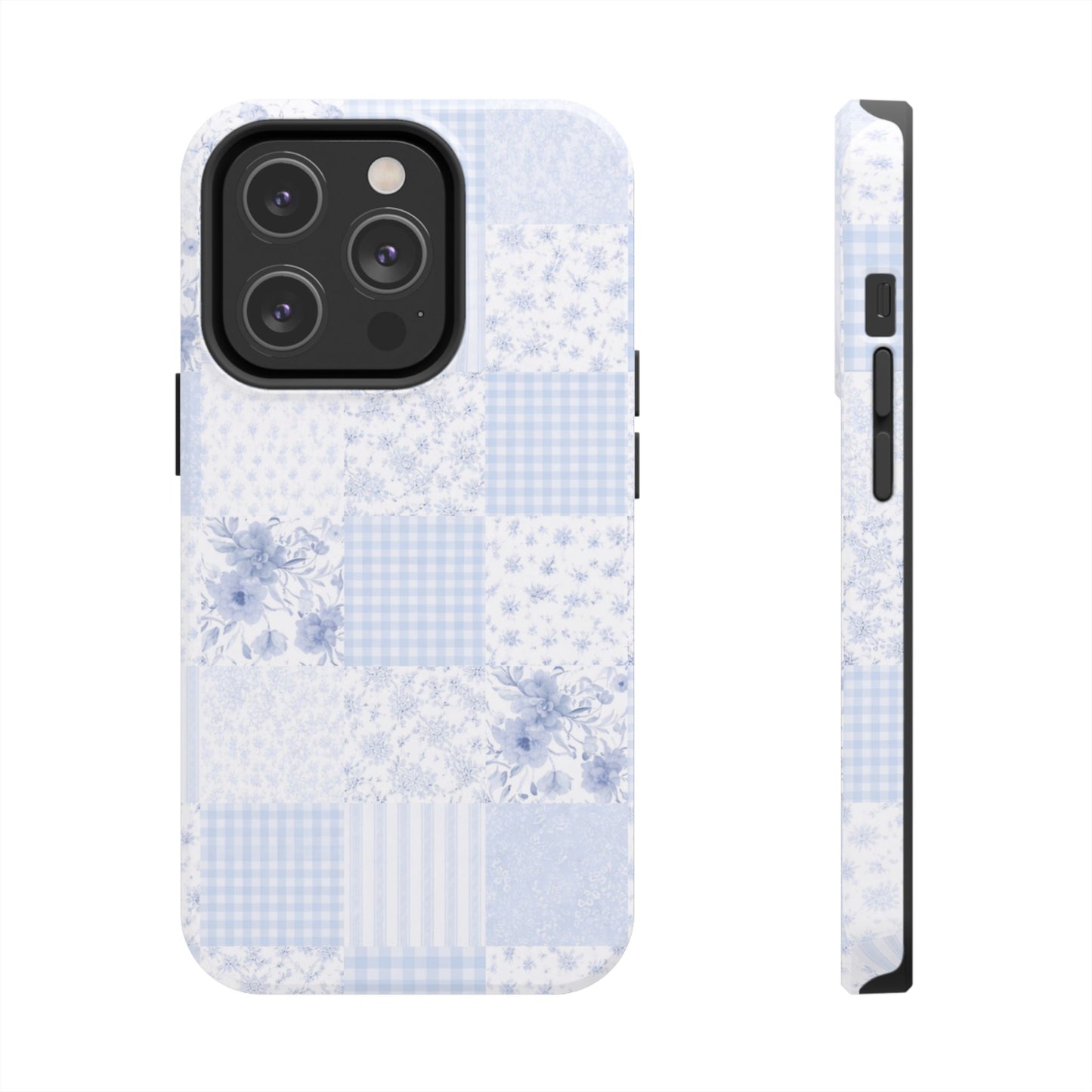 Baby Blue Plaid - Protective Phone Case