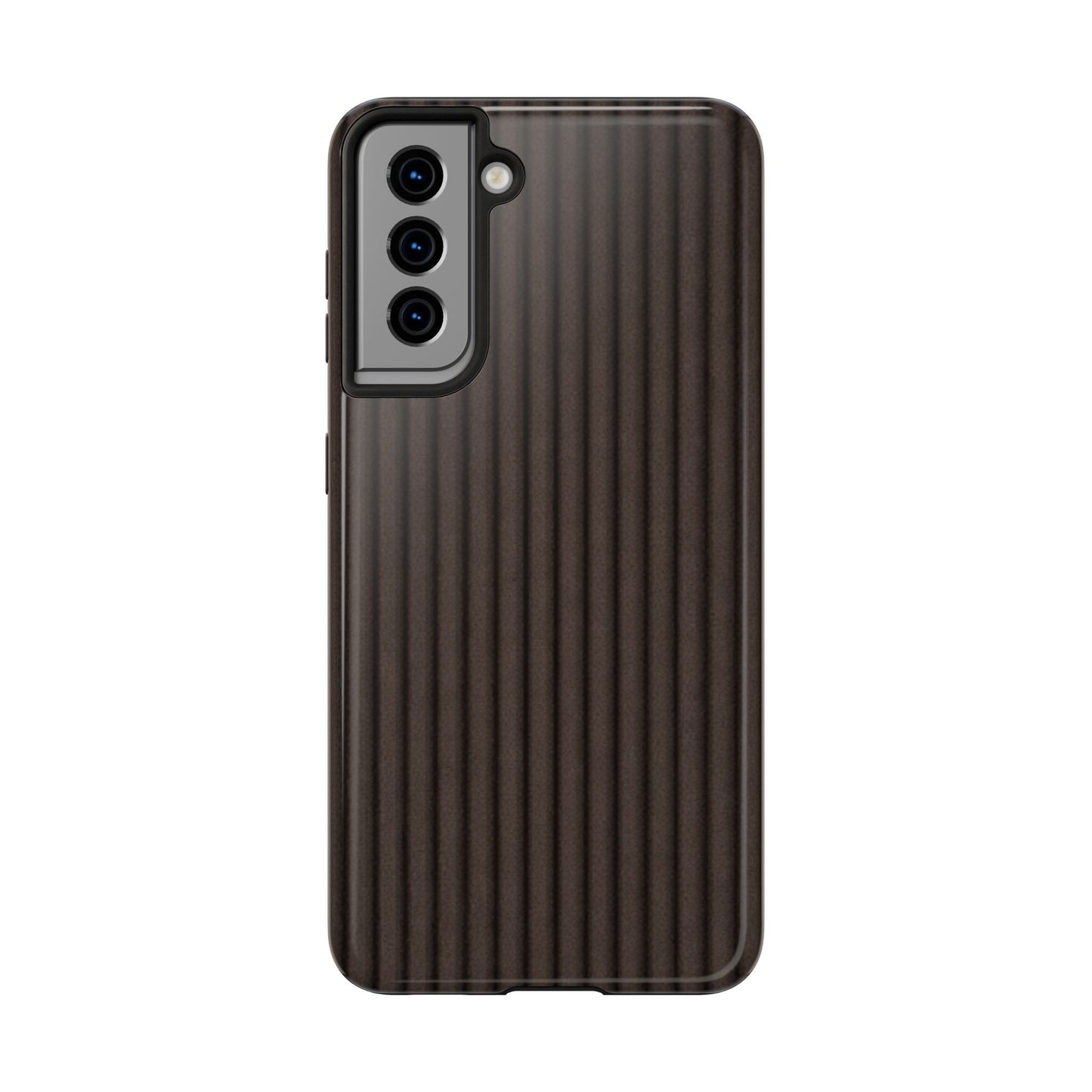 Ribbed Dark Brown Tough Phone Case – Slim Protective Mobile Cover