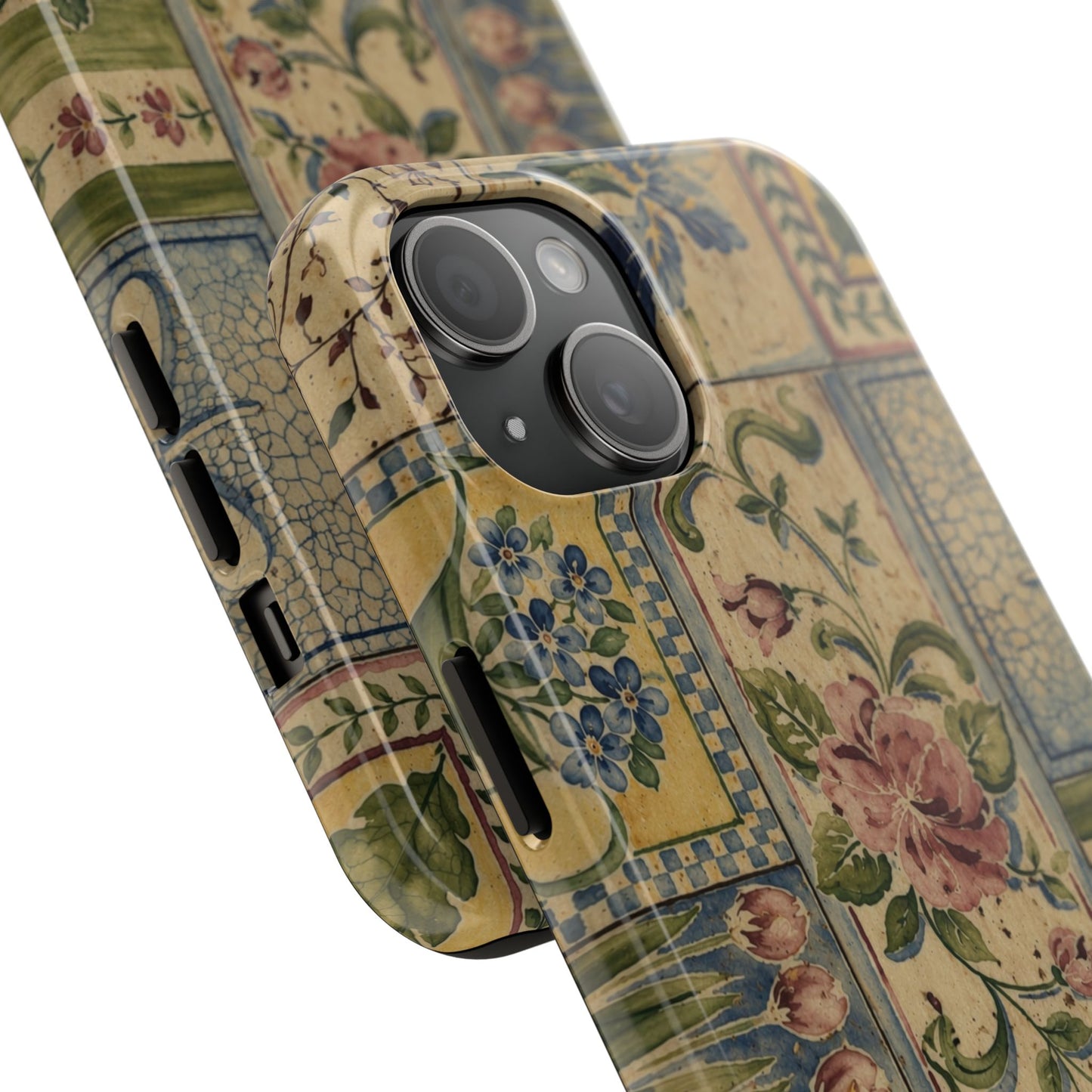Vintage Floral Patchwork - Protective Phone Case
