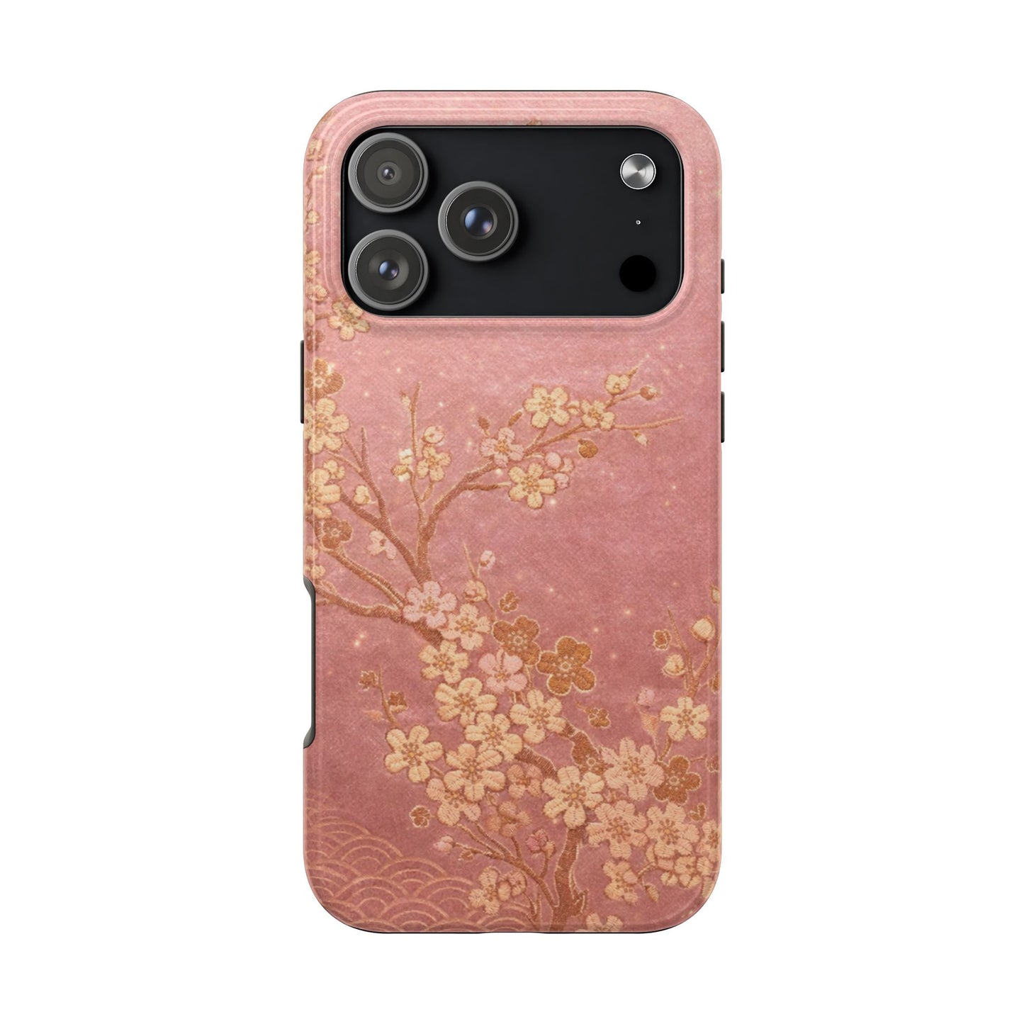 Pink Gold Cherry Blossom - Protective Phone Case