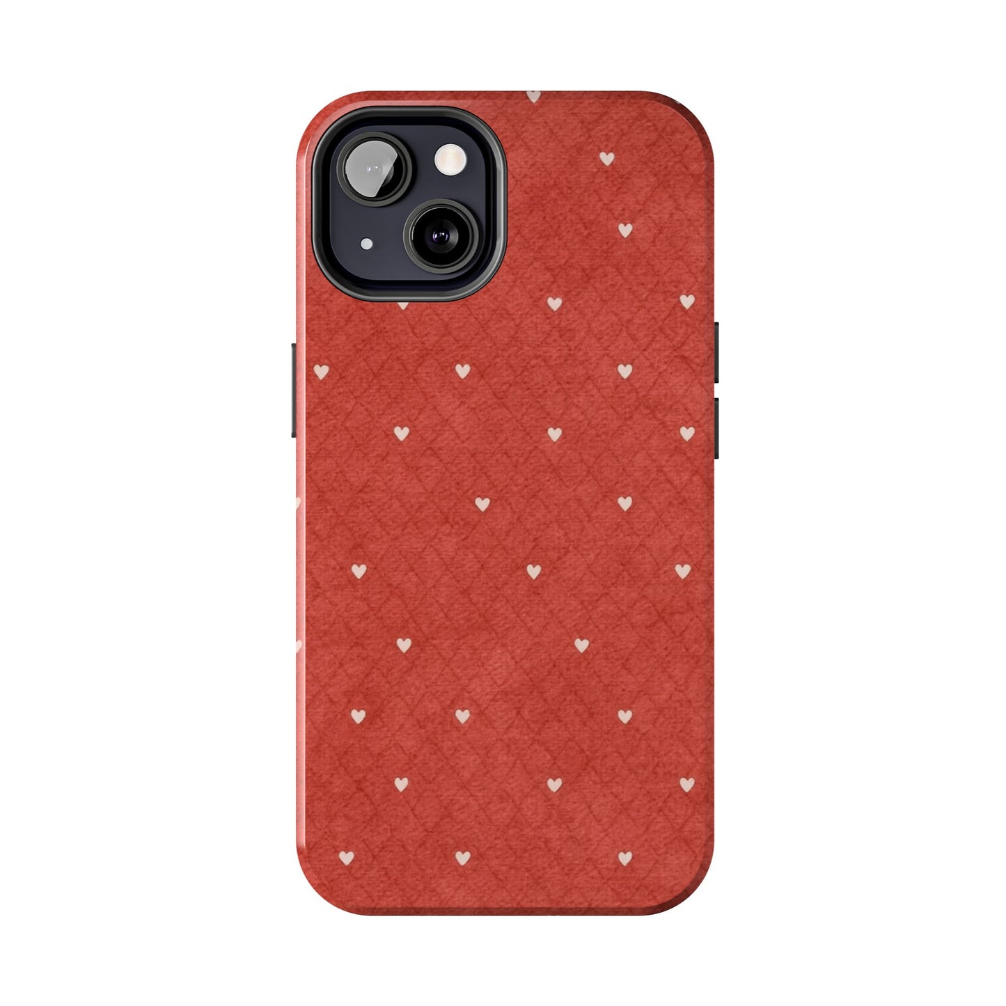 Red Quilted Hearts - Protective Phone Case
