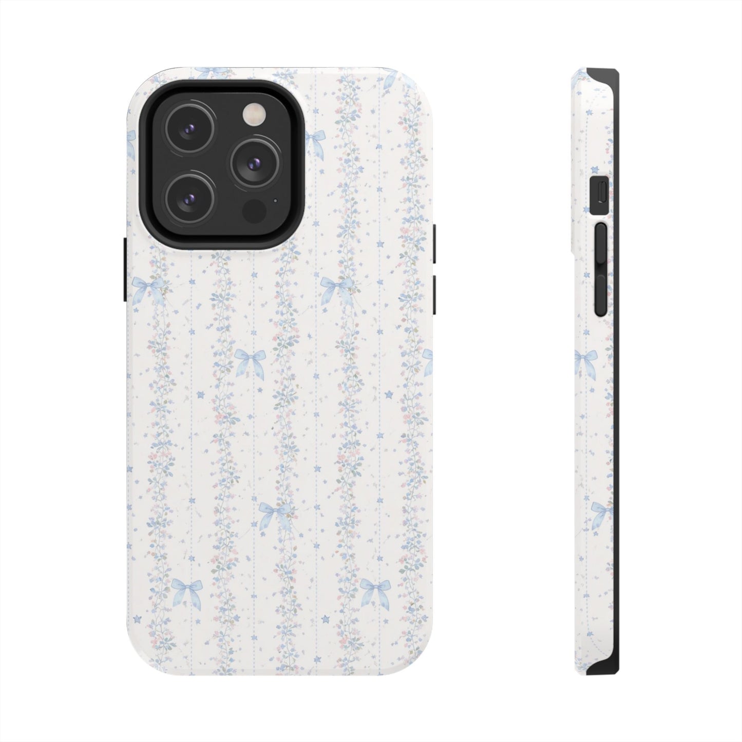 Bows and Stripes - Protective Phone Case