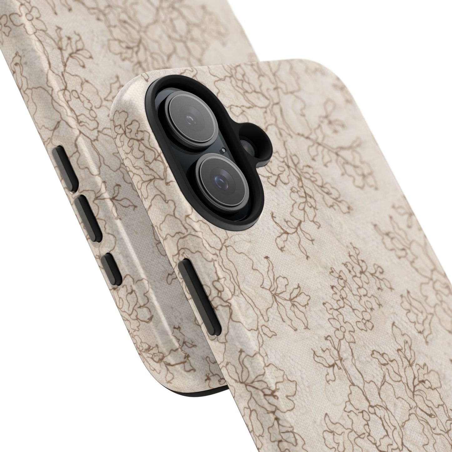 Vintage Beige Lace - Protective Phone Case