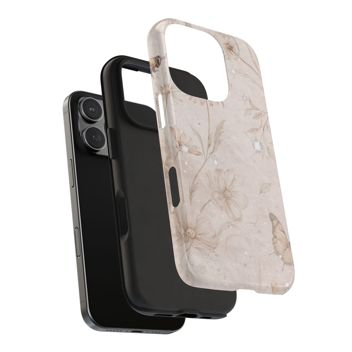 Beige Bloom - Protective Phone Case