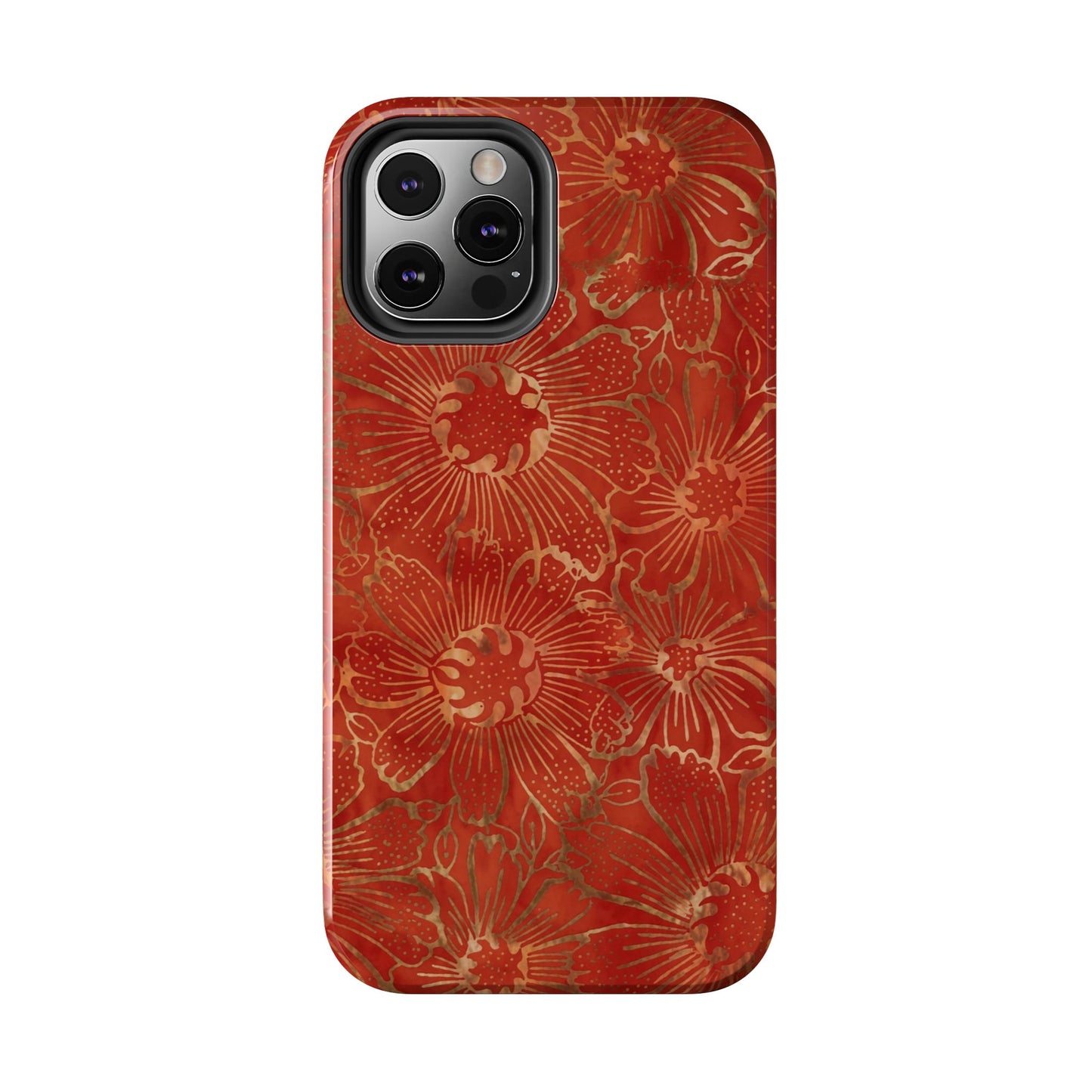 Radiant Red Florals - Protective Phone Case