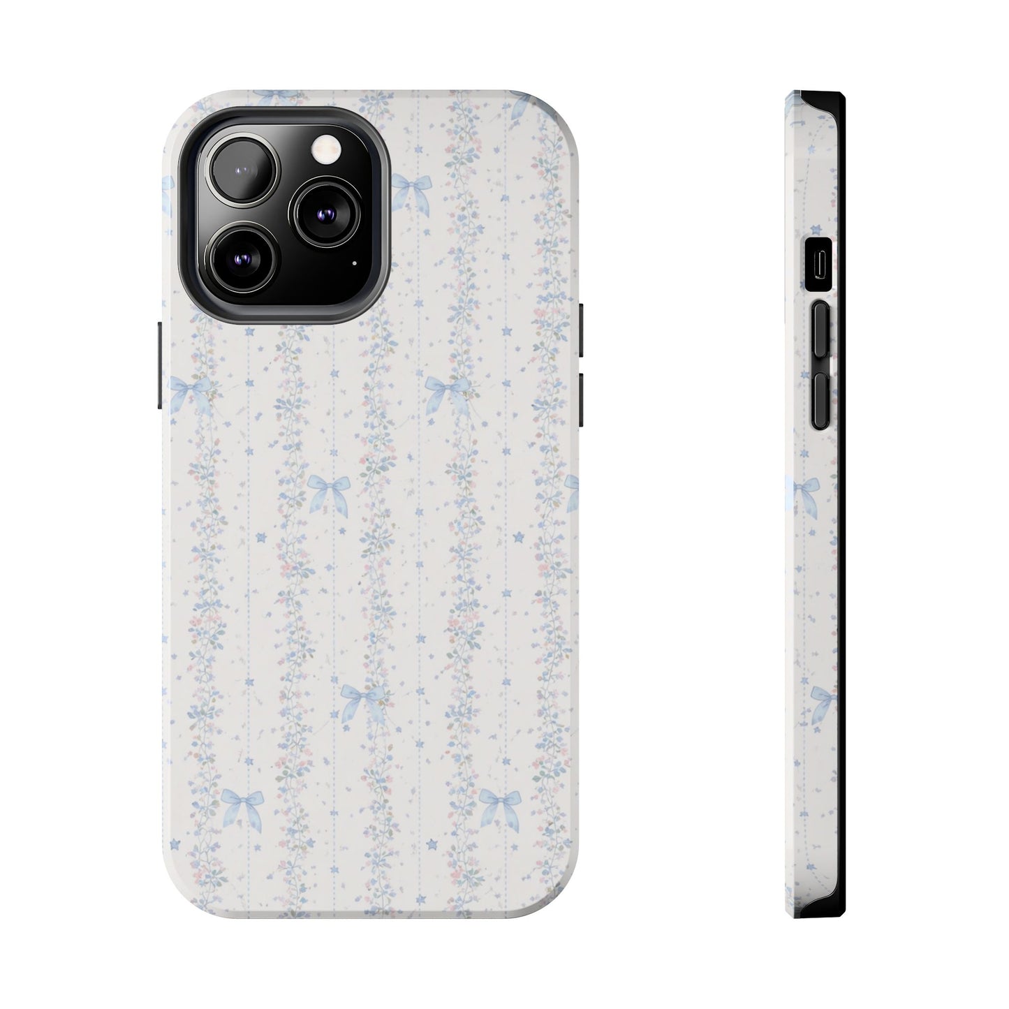 Bows and Stripes - Protective Phone Case