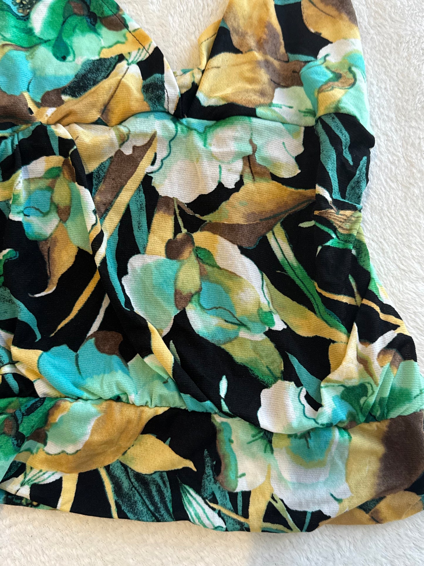 Black Floral Cami Top