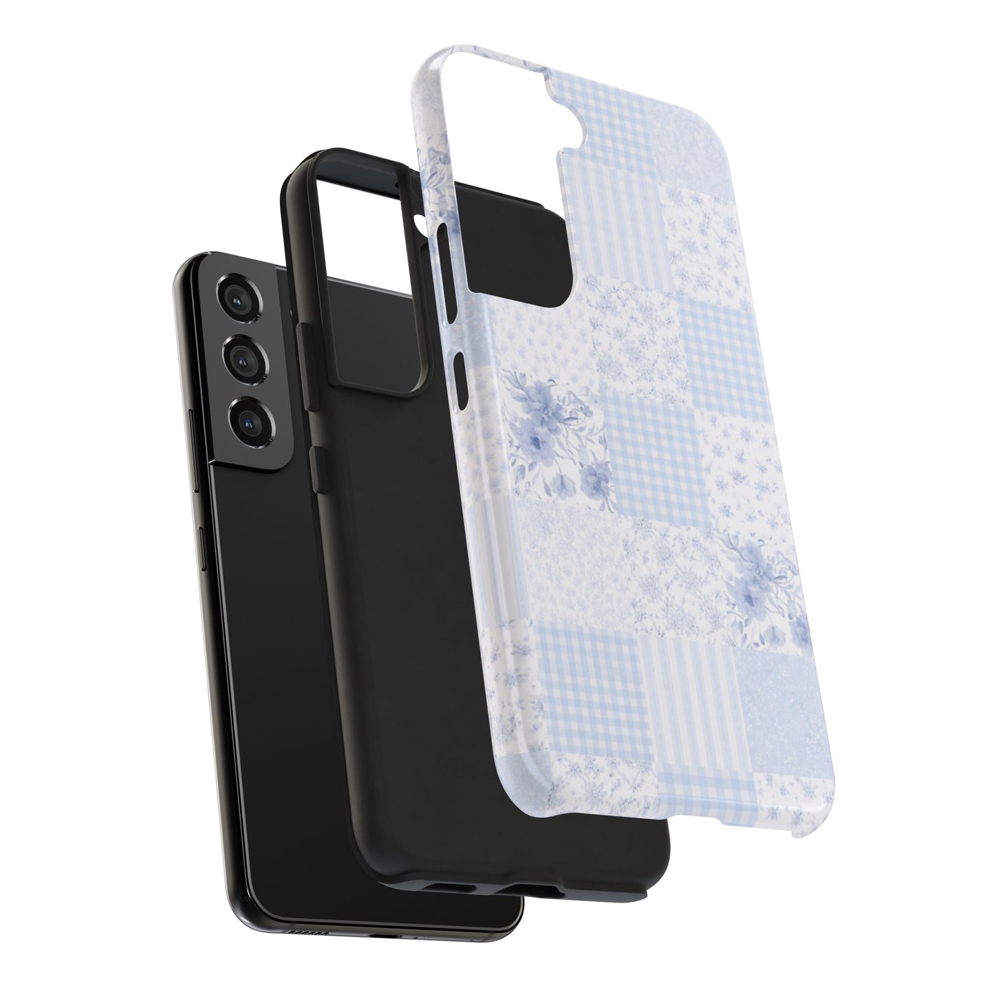 Baby Blue Plaid - Protective Phone Case