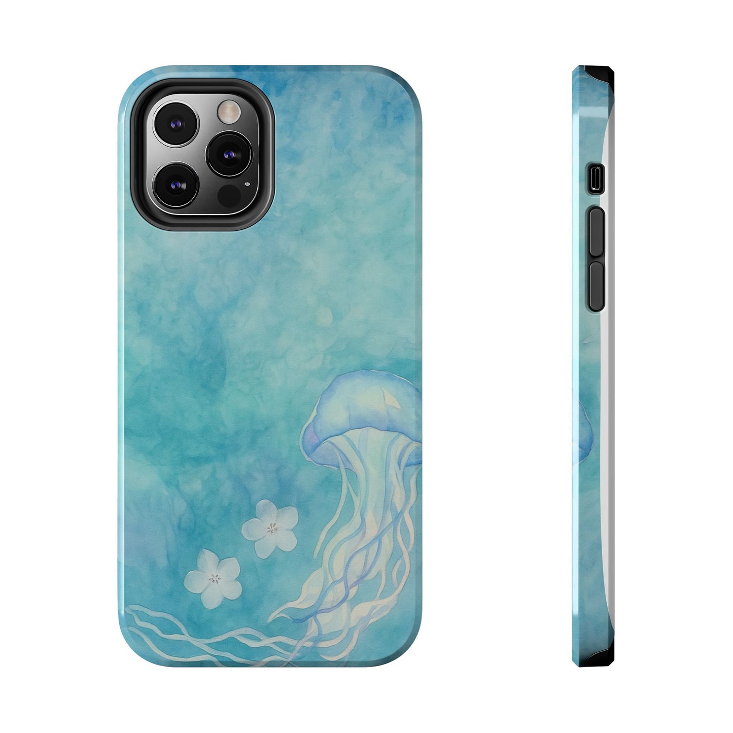 Sea-Blue Jellyfish - Protective Phone Case