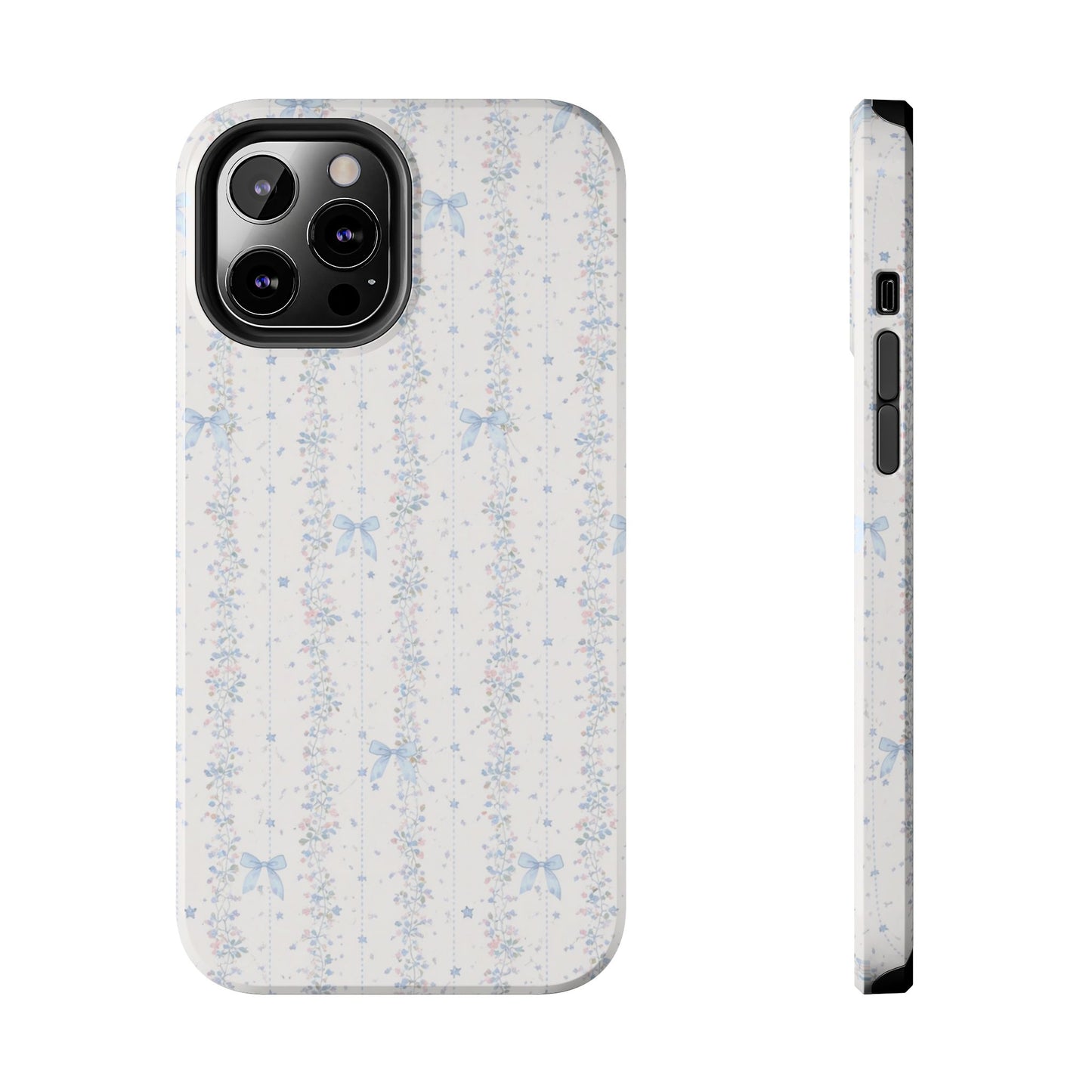Bows and Stripes - Protective Phone Case