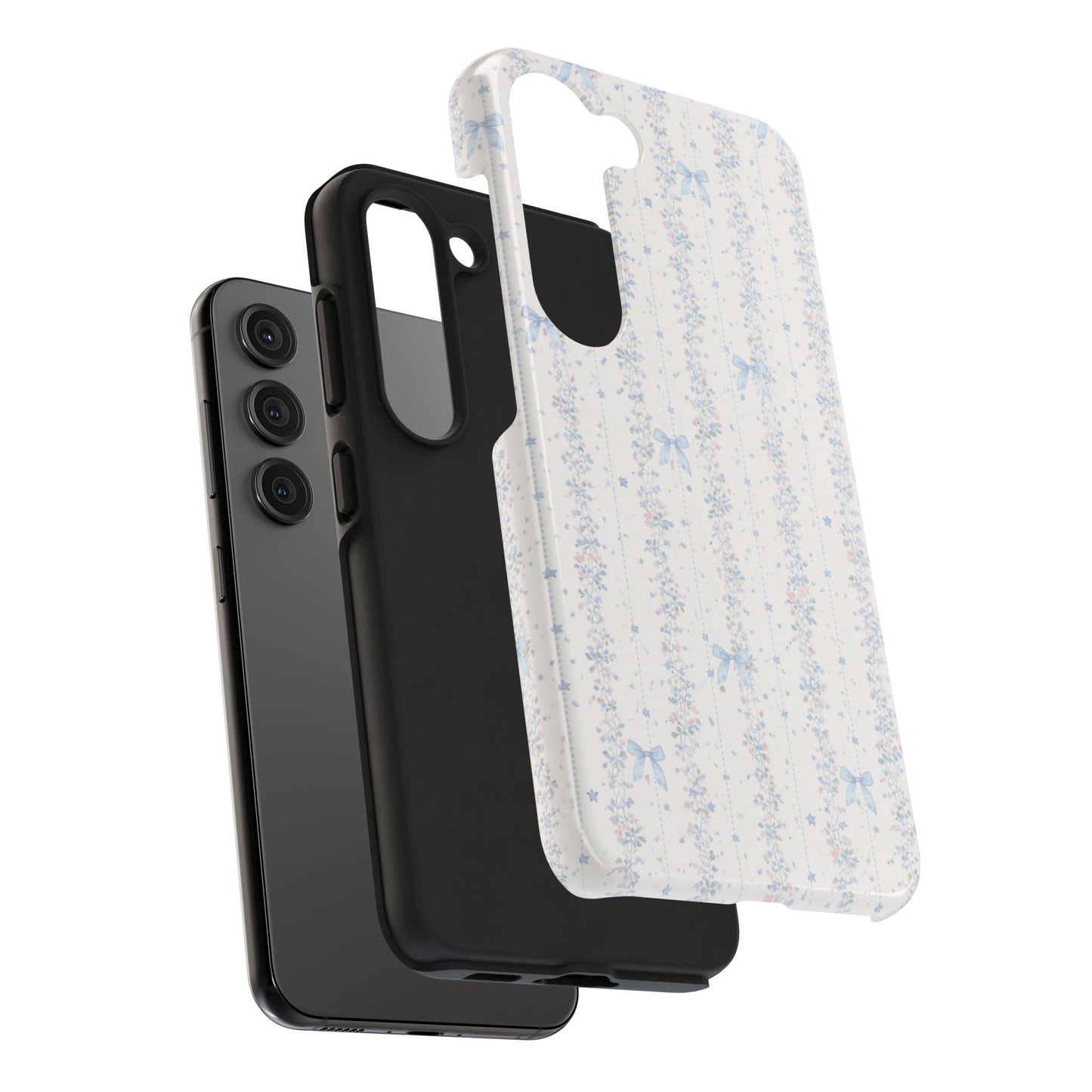 Bows and Stripes - Protective Phone Case