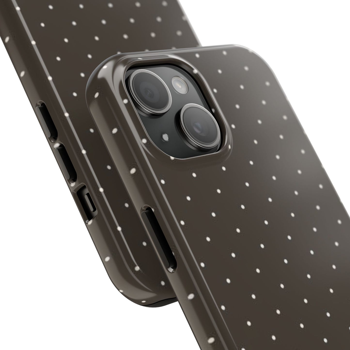 Brown Mini Polka Dot - Protective Phone Case