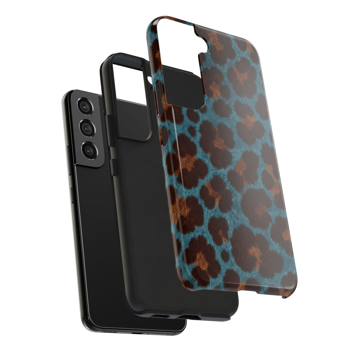 Teal Leopard - Protective Phone Case