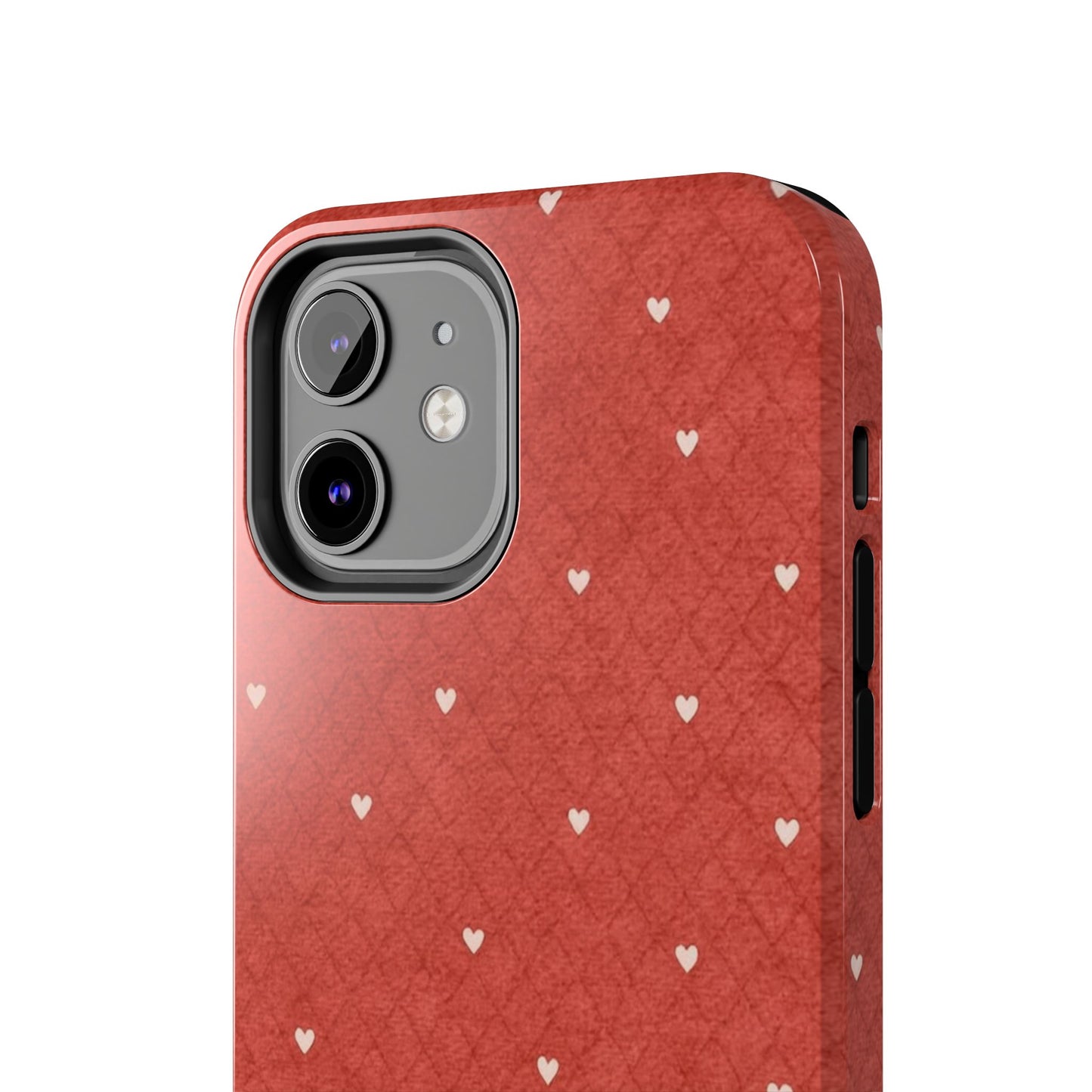 Red Quilted Hearts - Protective Phone Case