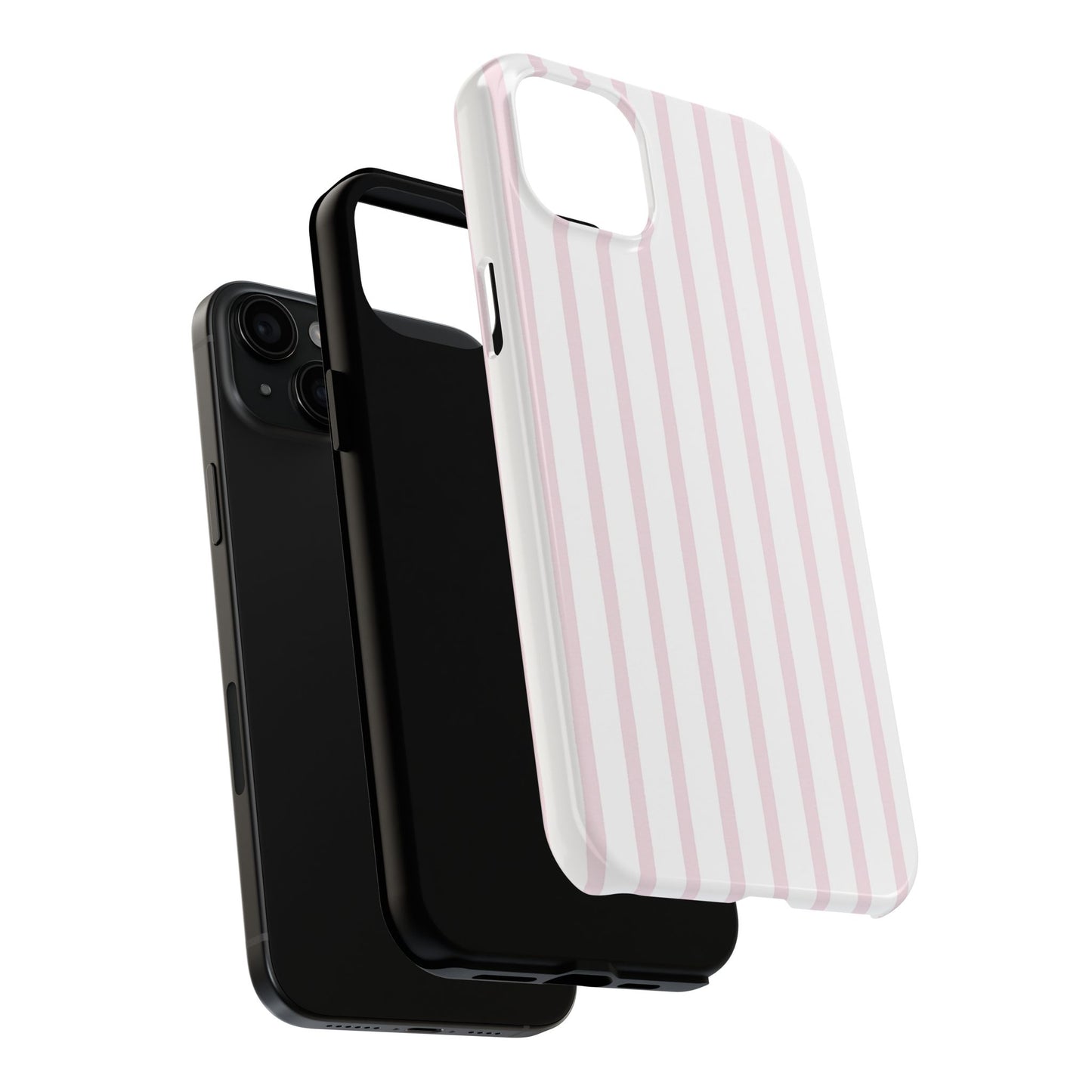 Pink Vertical Stripes - Protective Phone Case
