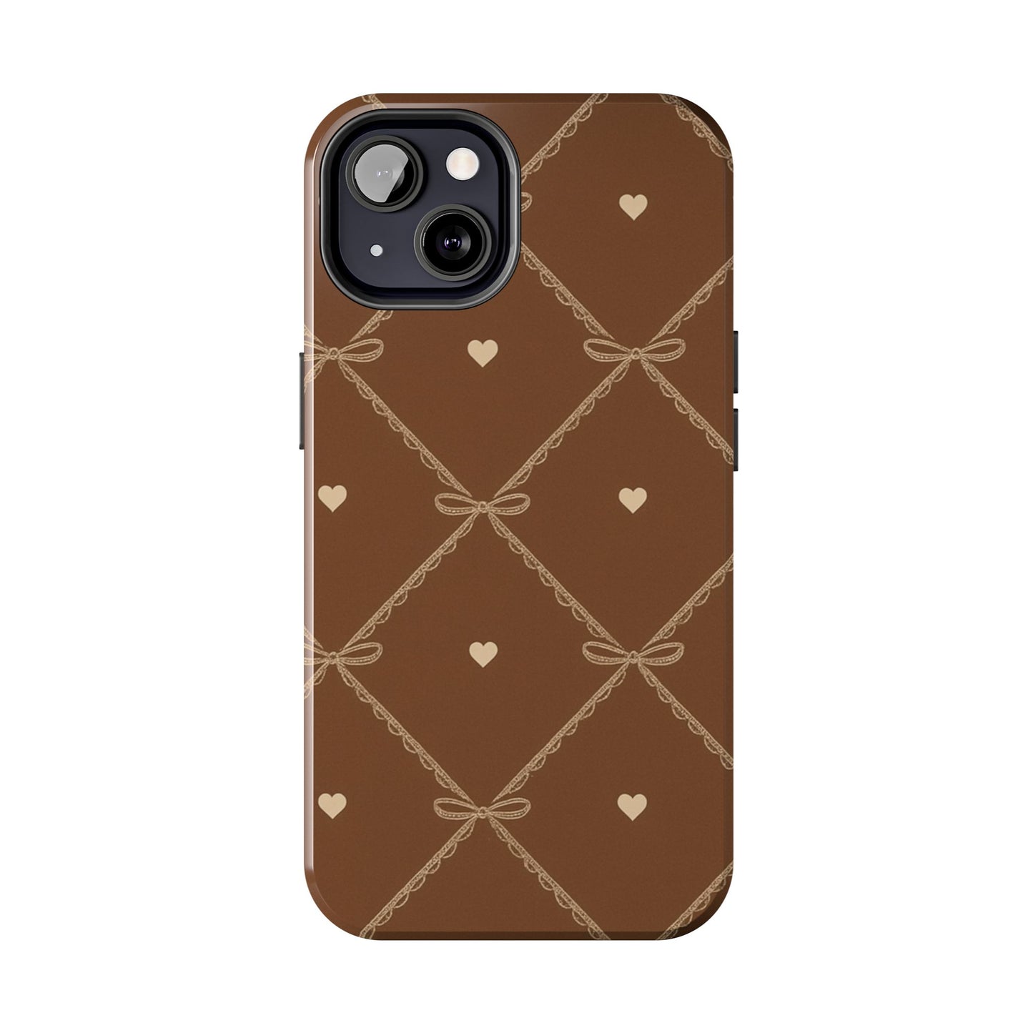Chocolate Heart Ribbon - Protective Phone Case