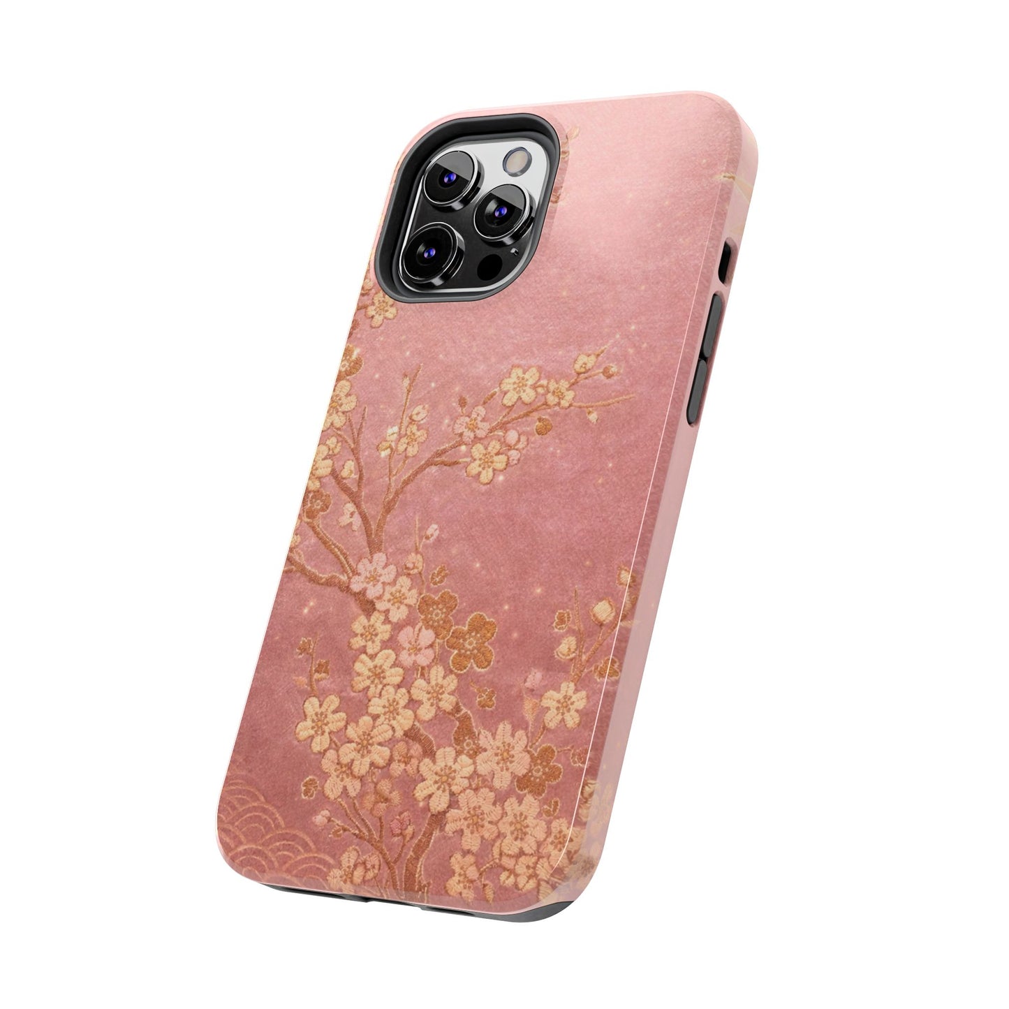 Pink Gold Cherry Blossom - Protective Phone Case