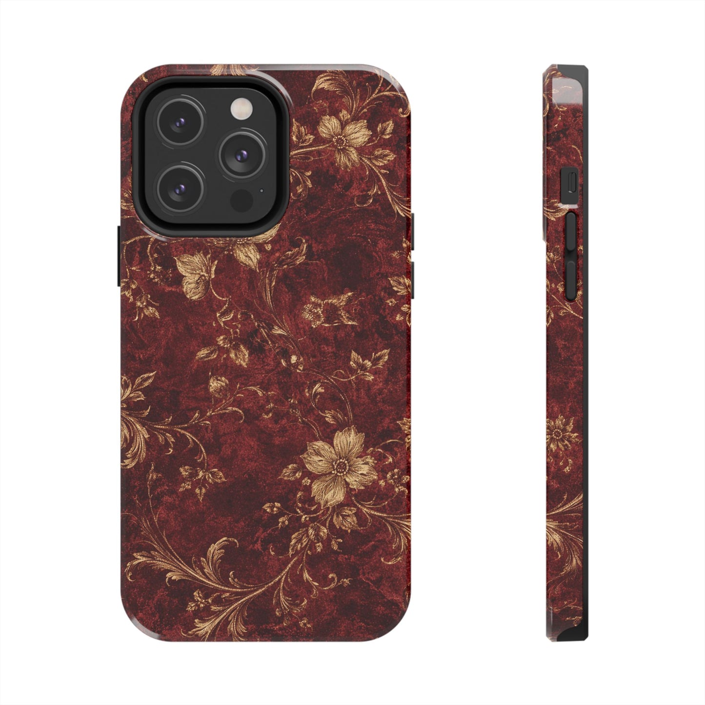 Floral Burgundy - Protective Phone Case