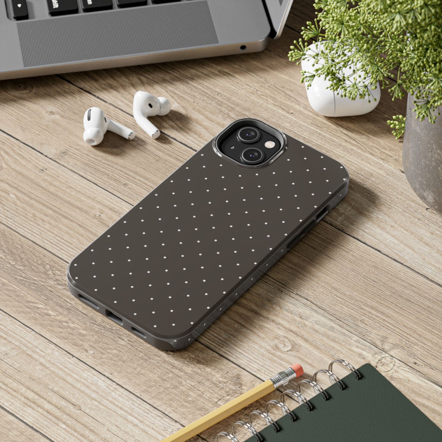 Brown Mini Polka Dot - Protective Phone Case