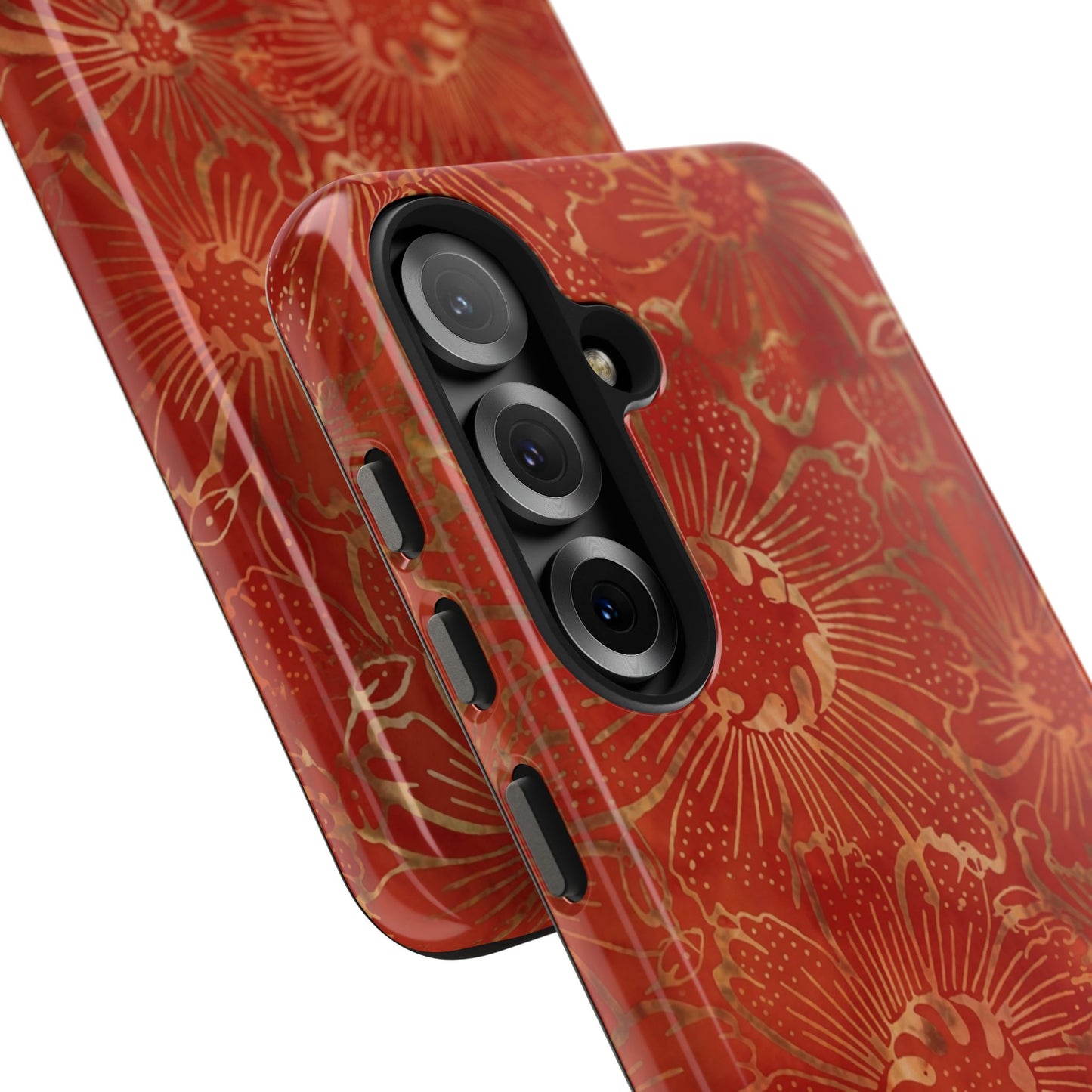 Radiant Red Florals - Protective Phone Case