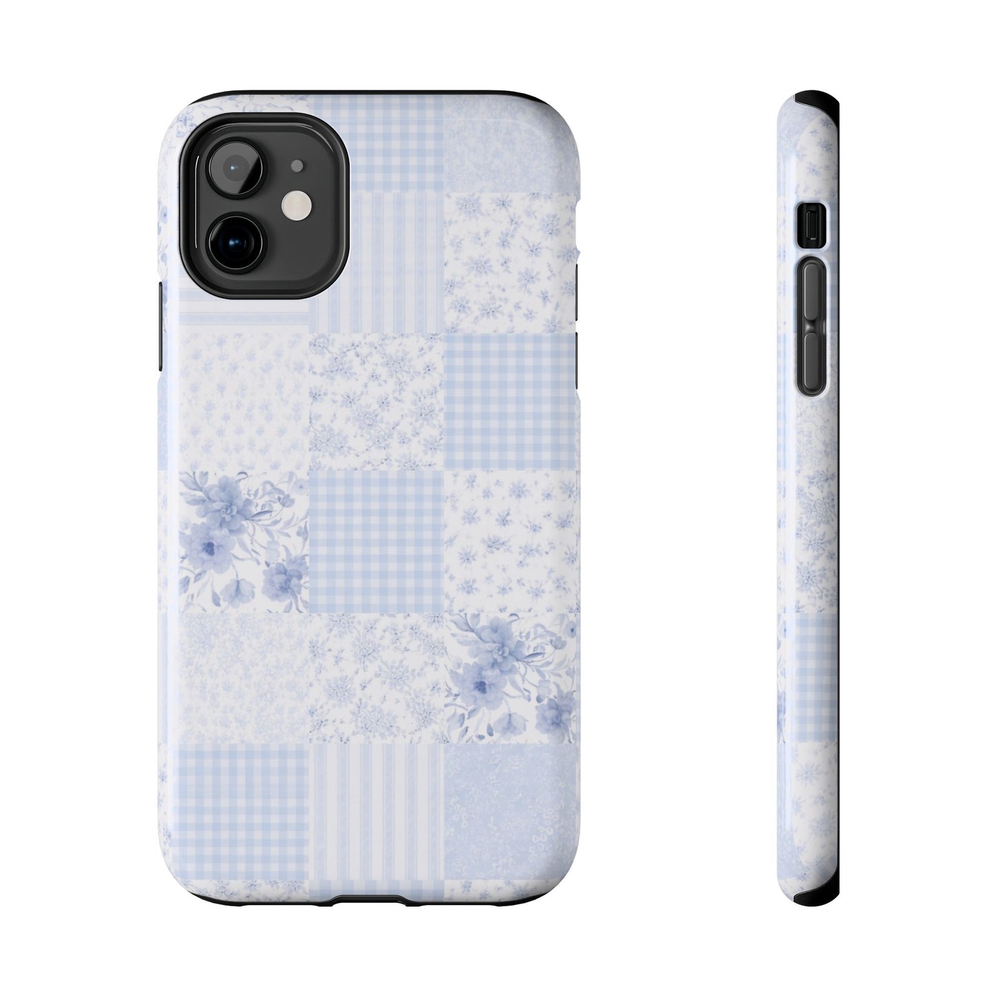 Baby Blue Plaid - Protective Phone Case