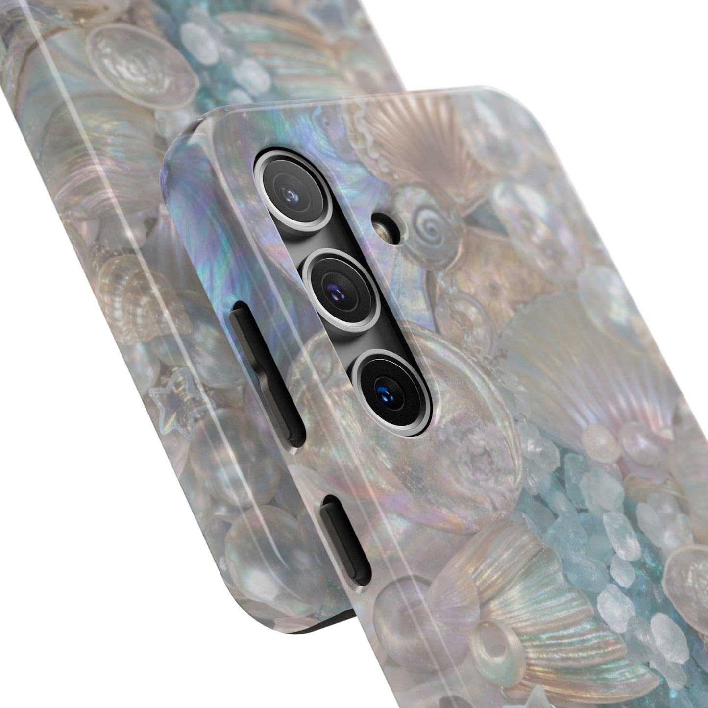 Aquamarine and Shells - Protective Phone Case