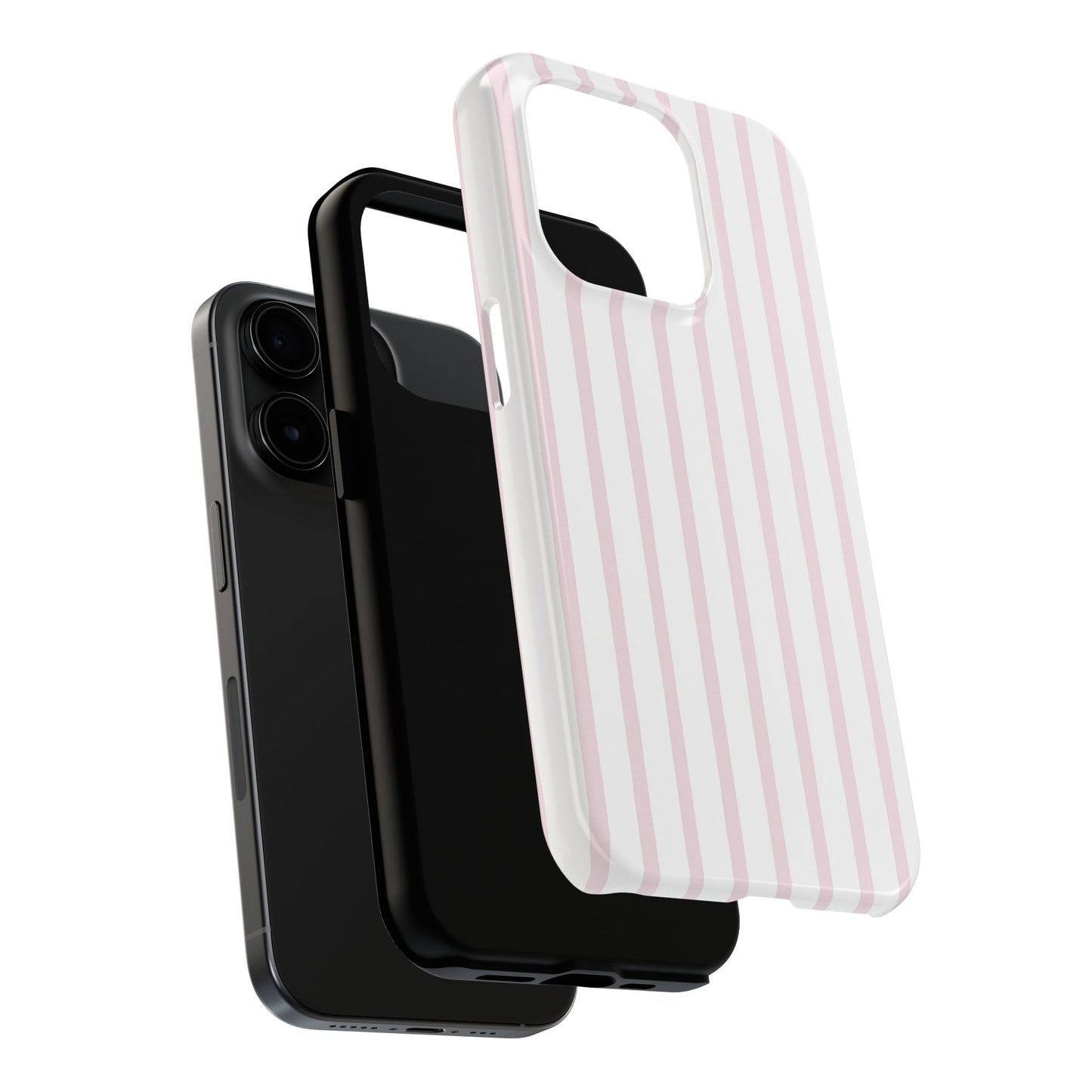 Pink Vertical Stripes - Protective Phone Case