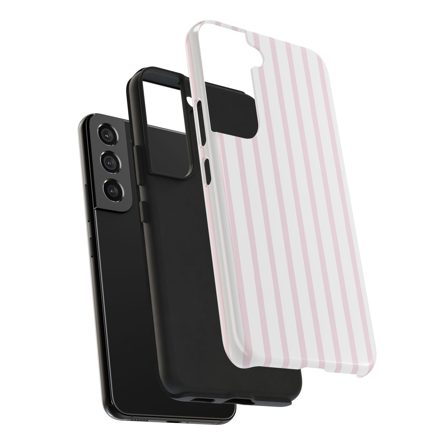 Pink Vertical Stripes - Protective Phone Case