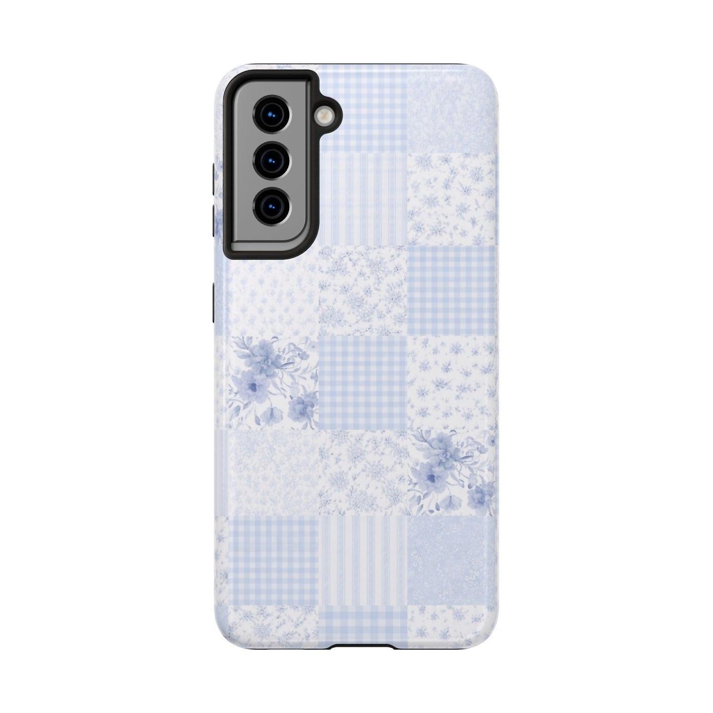 Baby Blue Plaid - Protective Phone Case