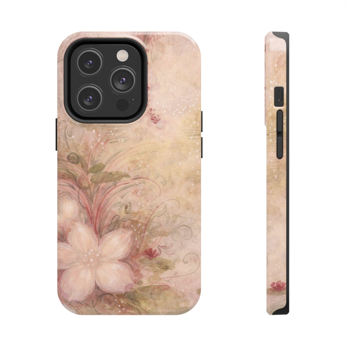 Antique Watercolor Floral - Protective Phone Case