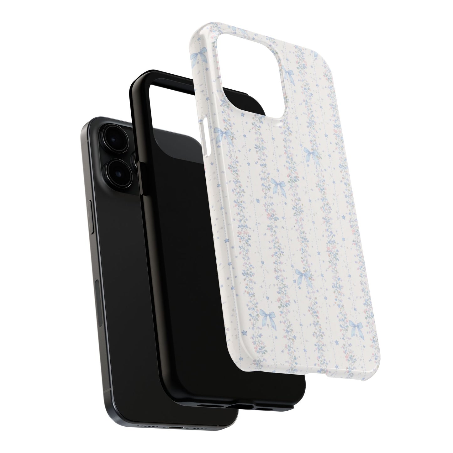 Bows and Stripes - Protective Phone Case