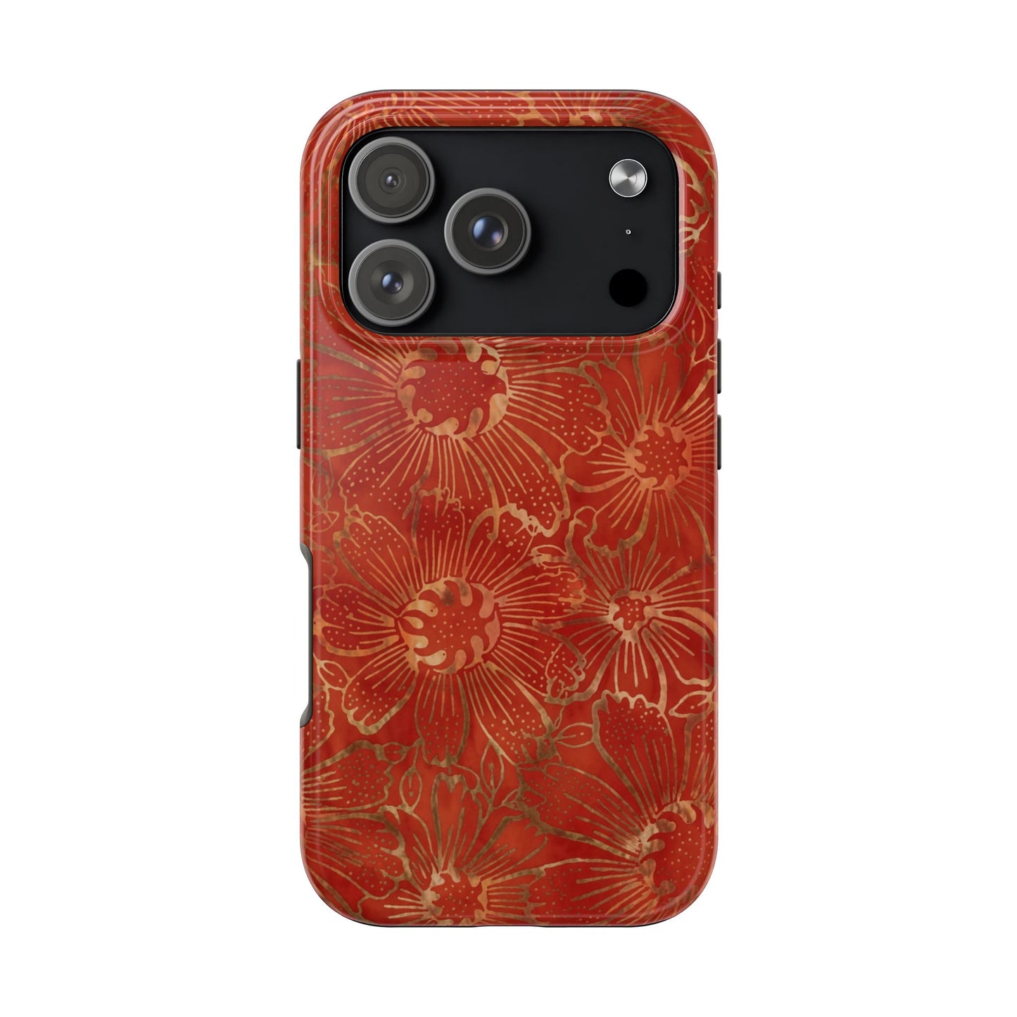 Radiant Red Florals - Protective Phone Case