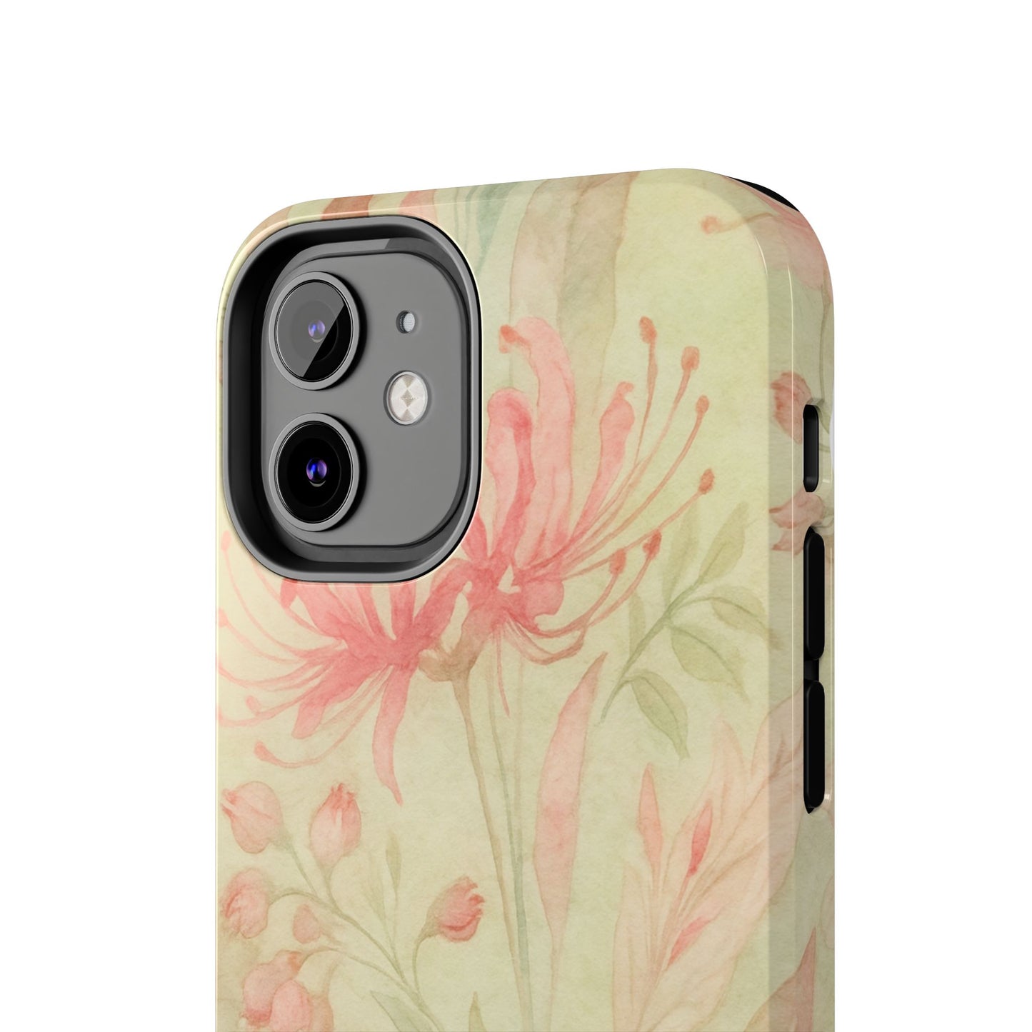 Pink Mint Floral - Protective Phone Case