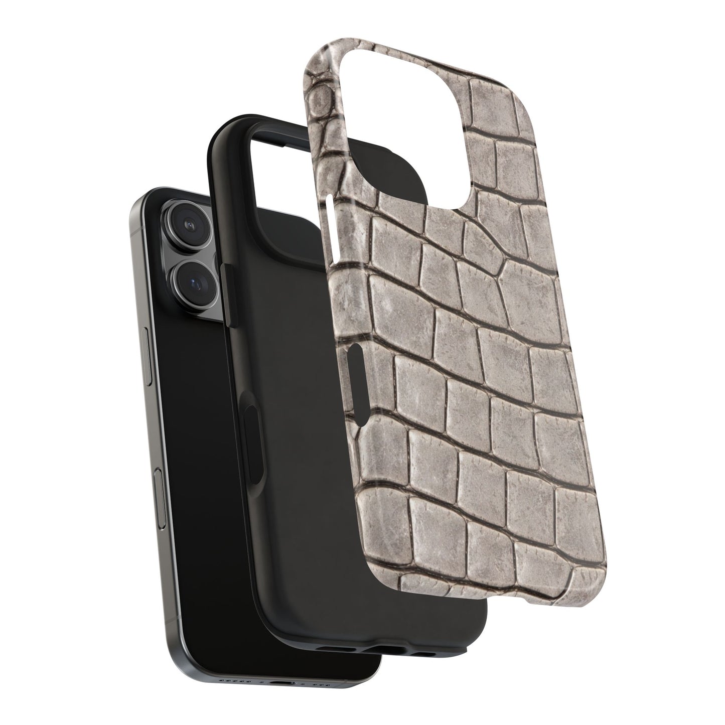 2000s Grey Crocodile - Protective Phone Case