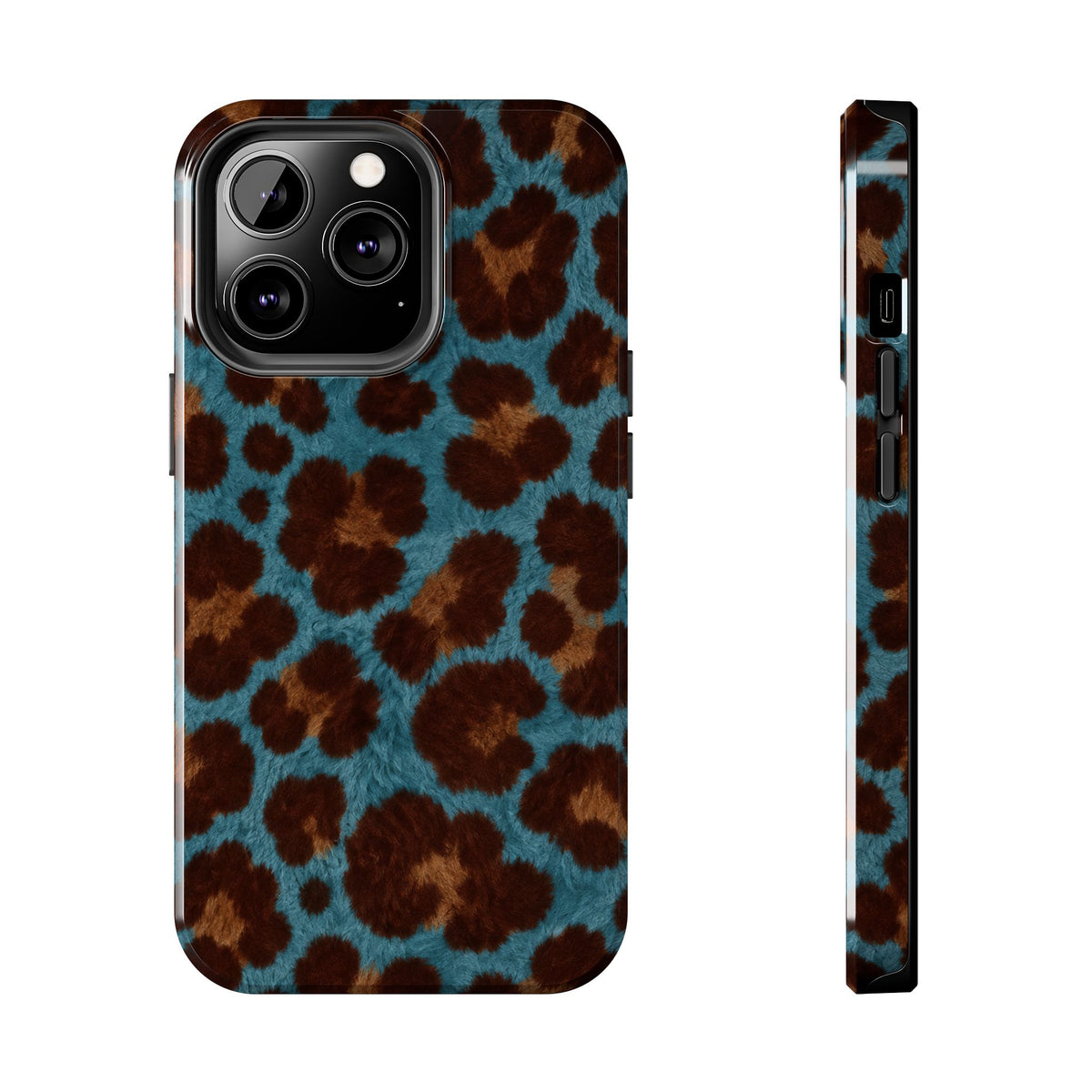 Teal Leopard - Protective Phone Case