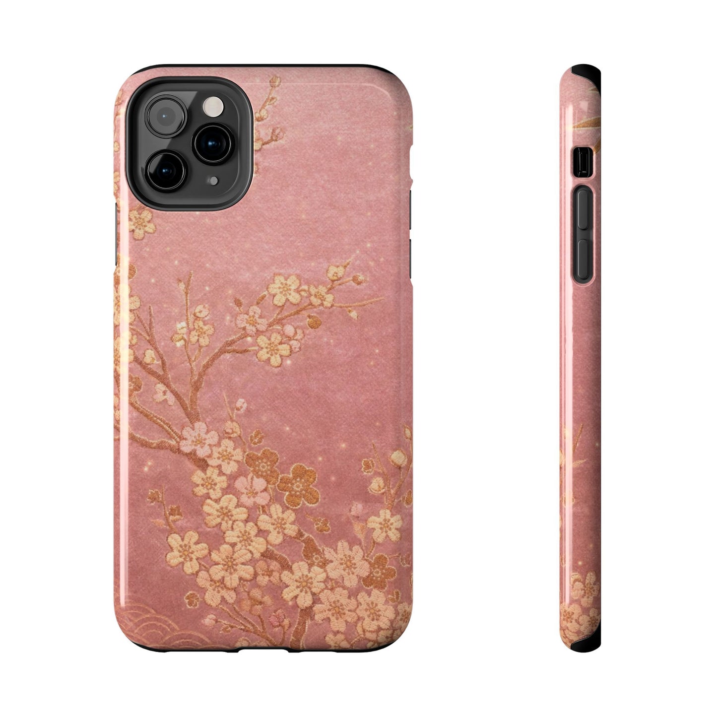 Pink Gold Cherry Blossom - Protective Phone Case