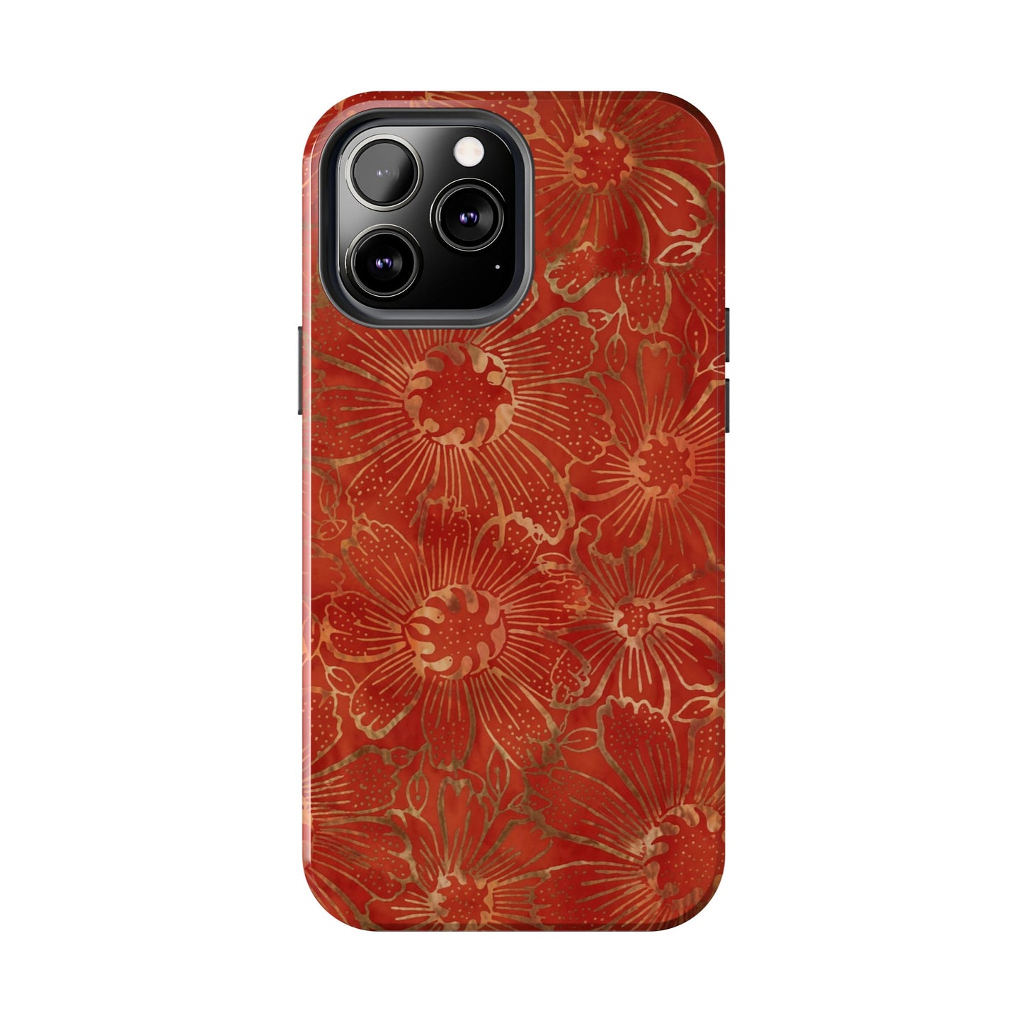 Radiant Red Florals - Protective Phone Case