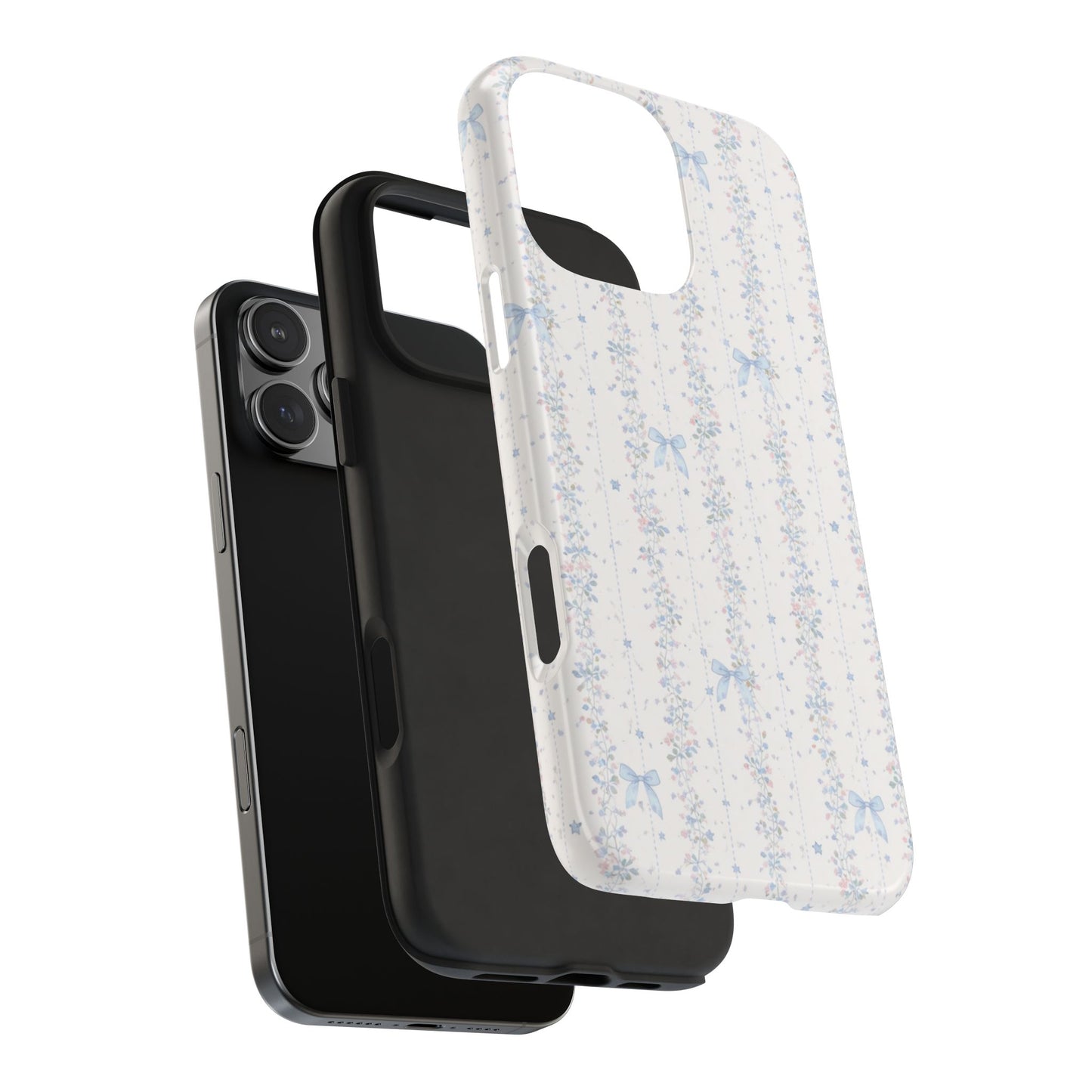 Bows and Stripes - Protective Phone Case
