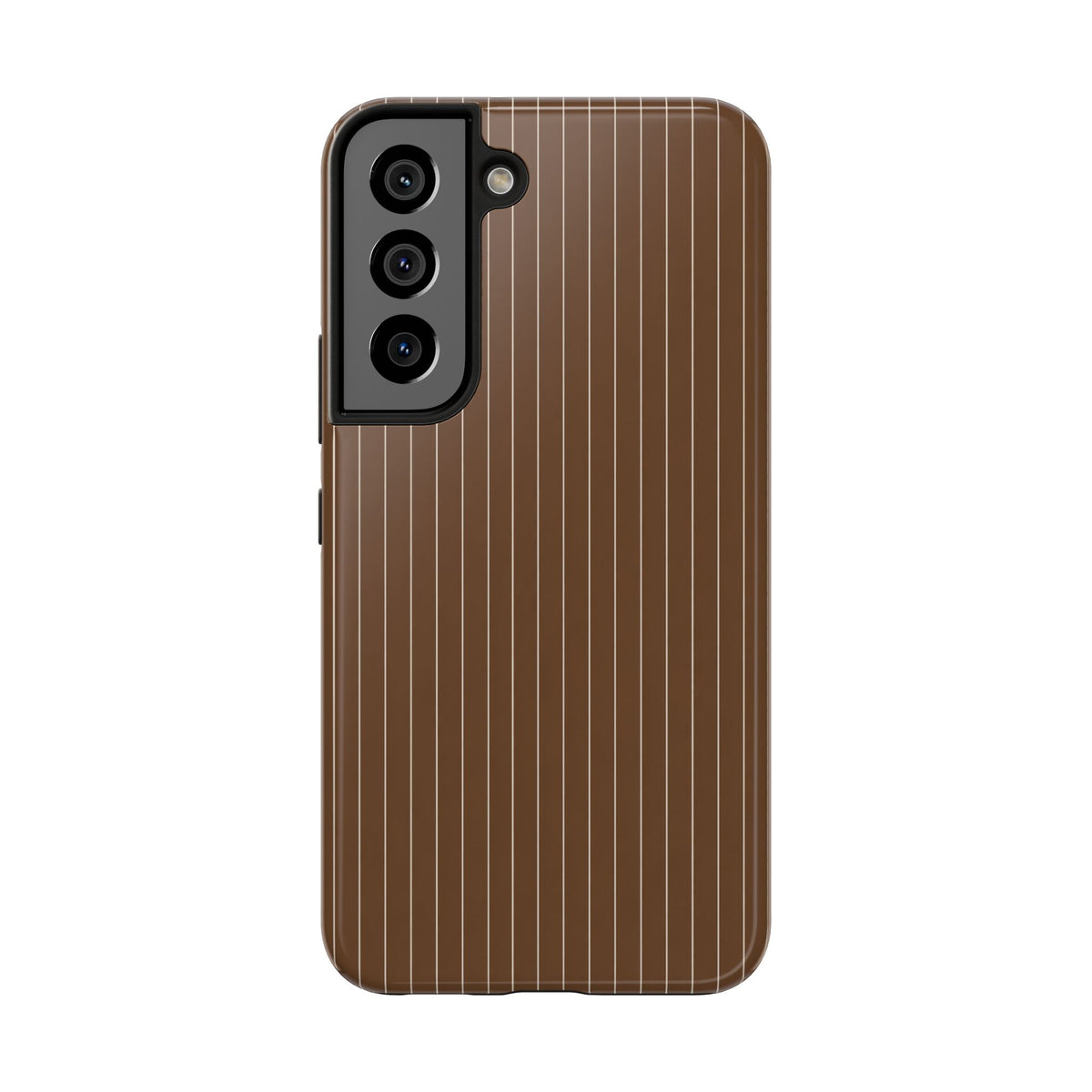 Brown Pinstripe - Protective Phone Case