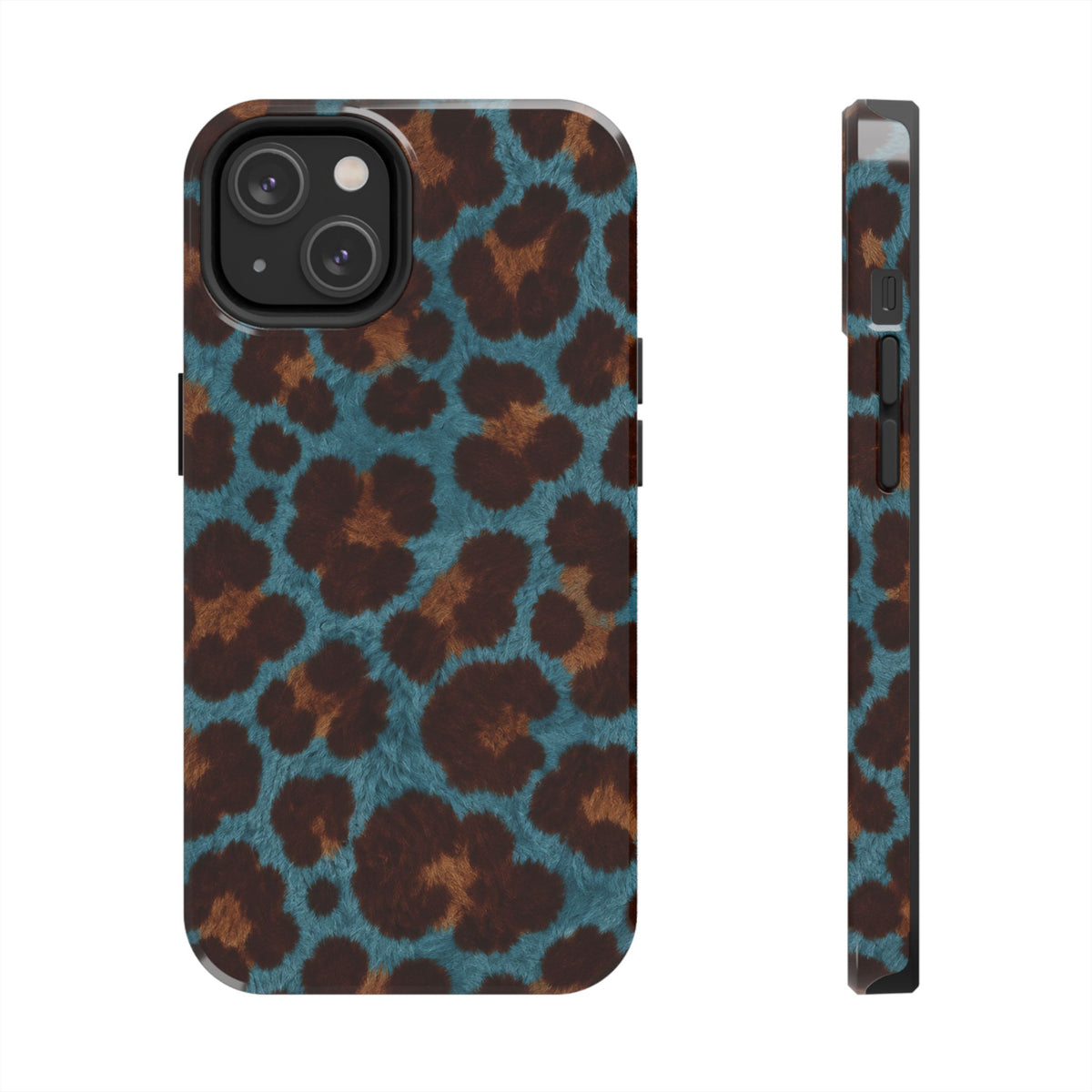 Teal Leopard - Protective Phone Case