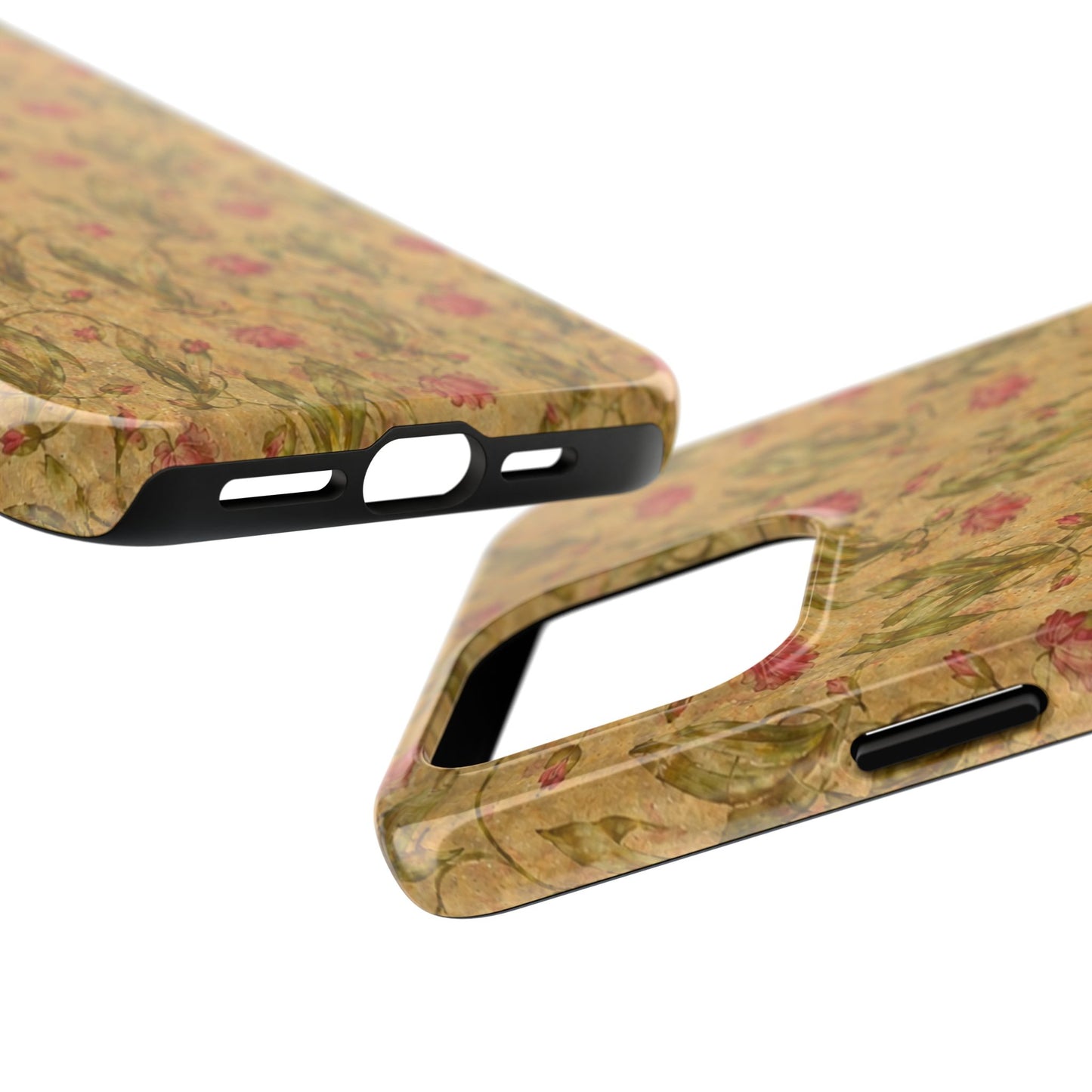 Roses on Aged Paper - Protective Phone Case