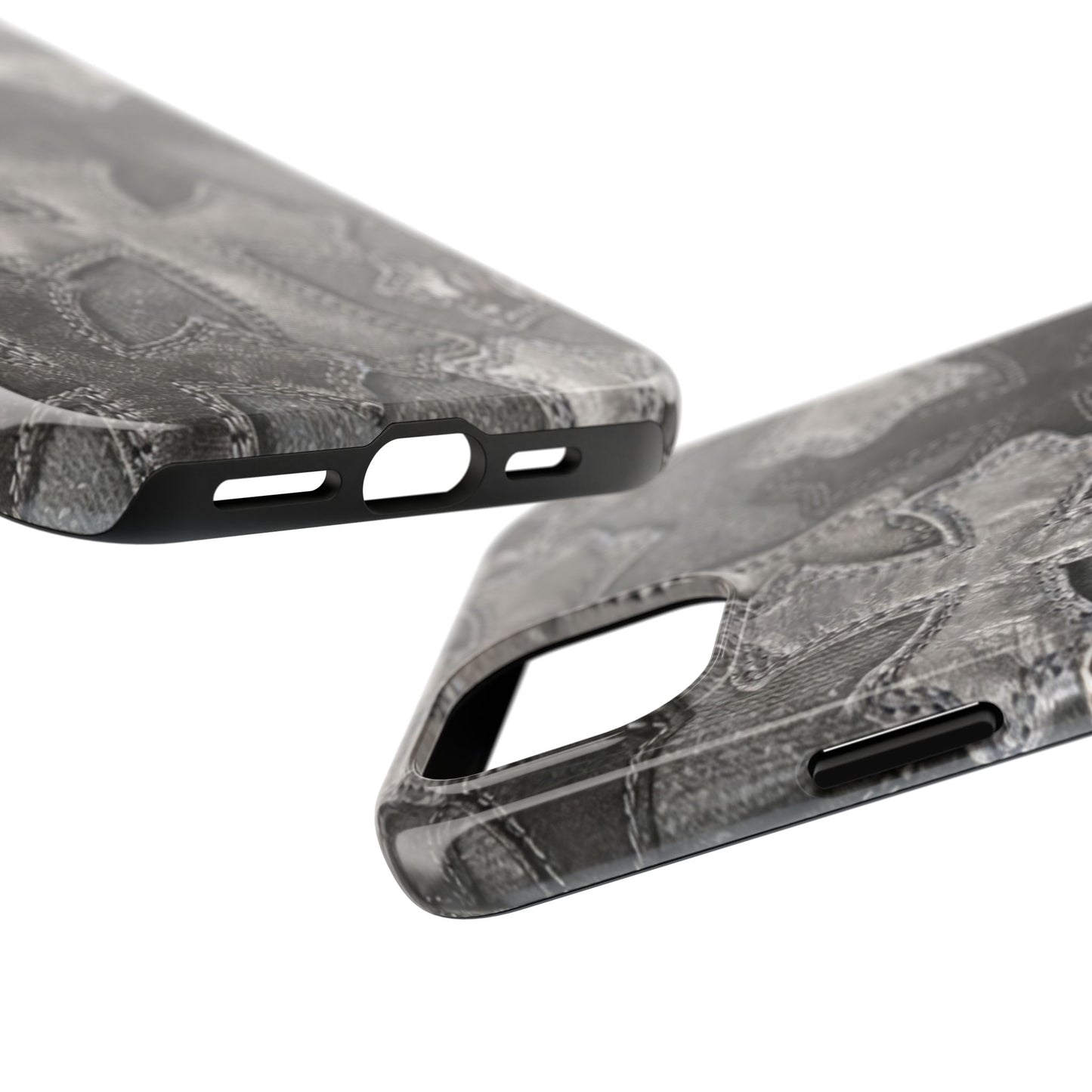 Grey Patchwork Crosses - Protective Phone Case