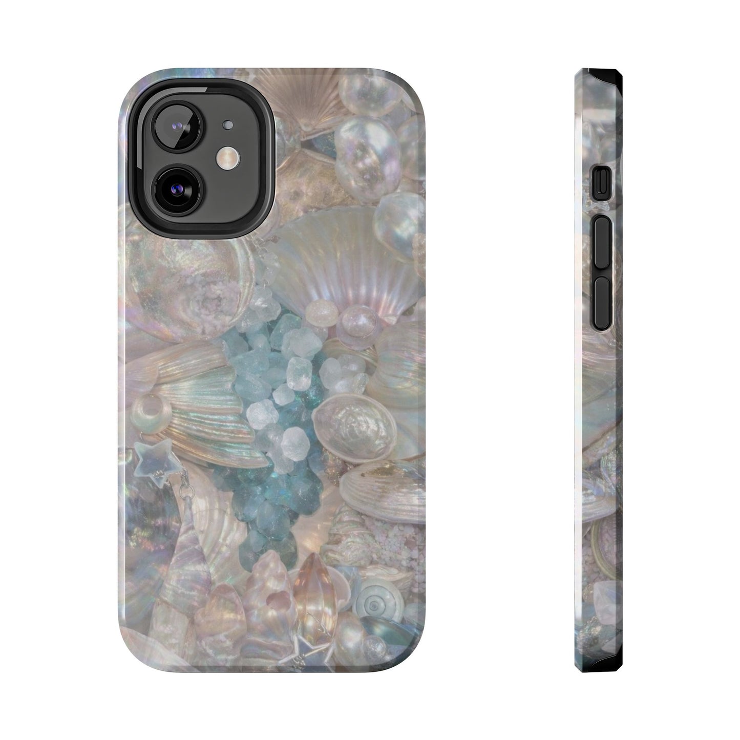 Aquamarine and Shells - Protective Phone Case
