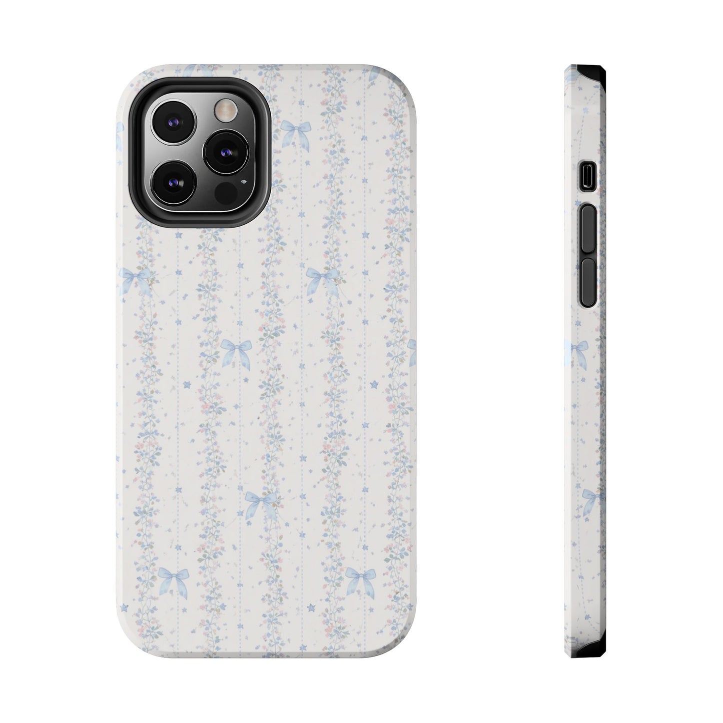Bows and Stripes - Protective Phone Case