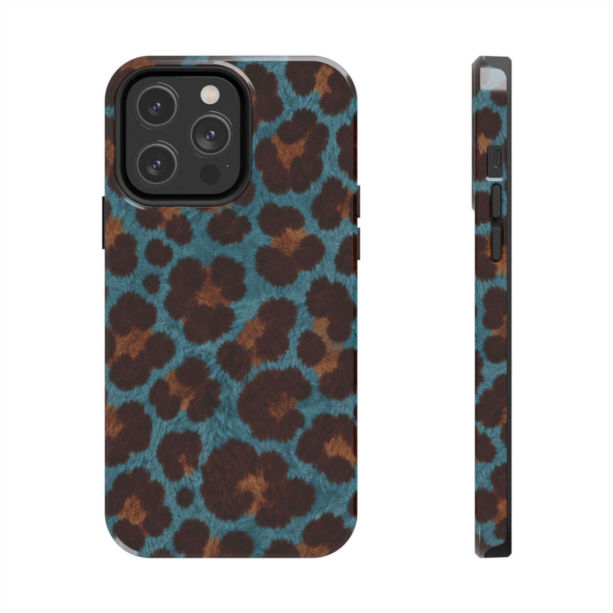 Teal Leopard - Protective Phone Case