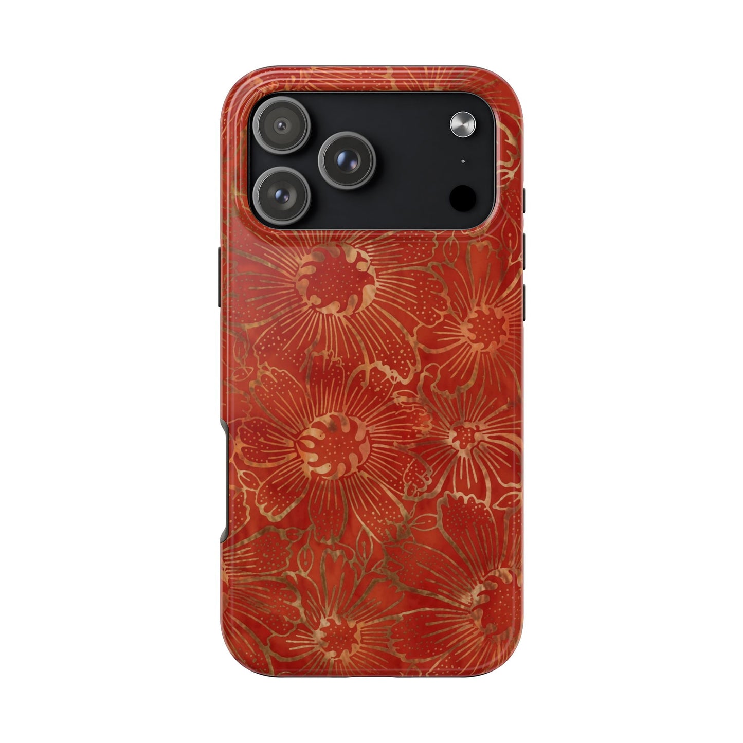Radiant Red Florals - Protective Phone Case