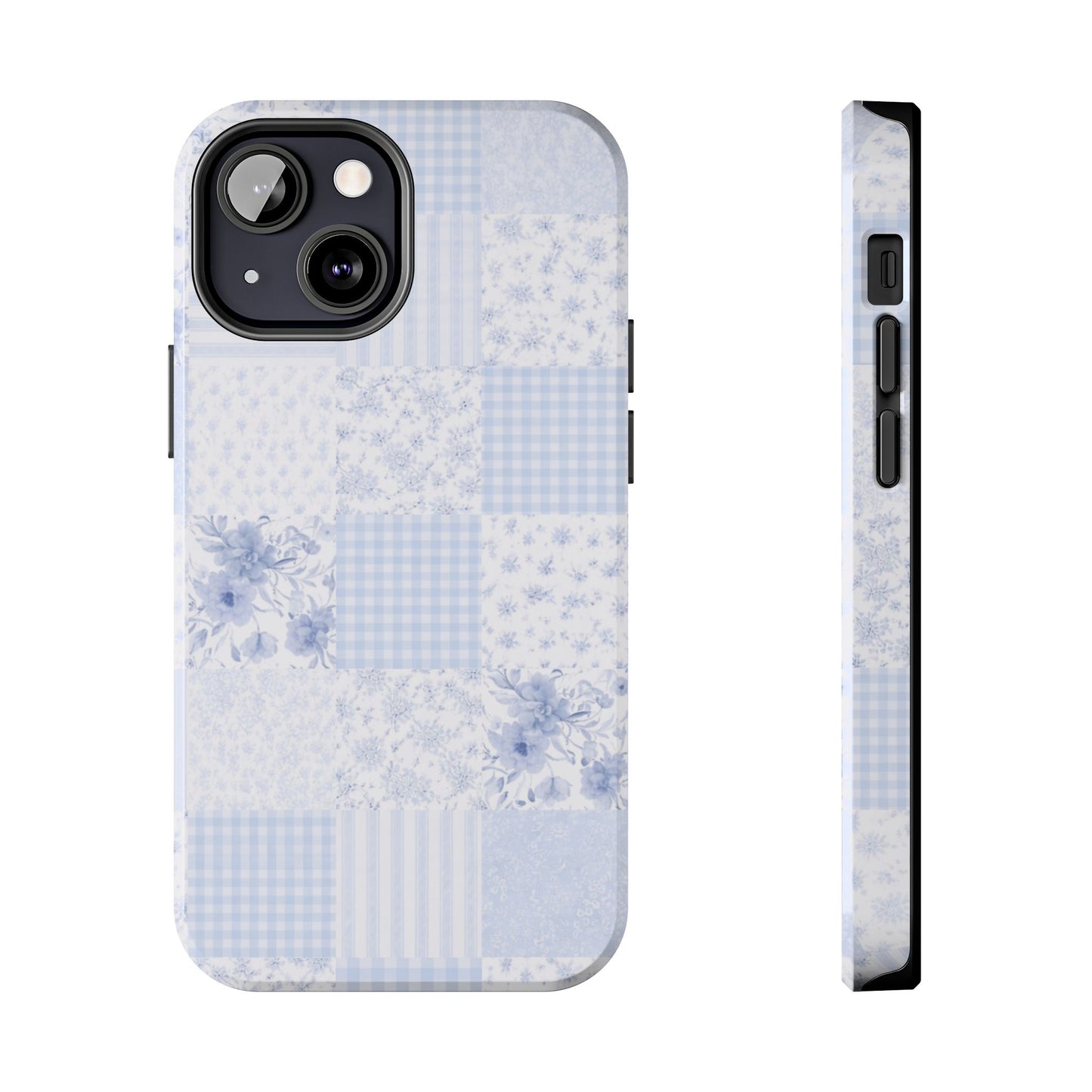 Baby Blue Plaid - Protective Phone Case