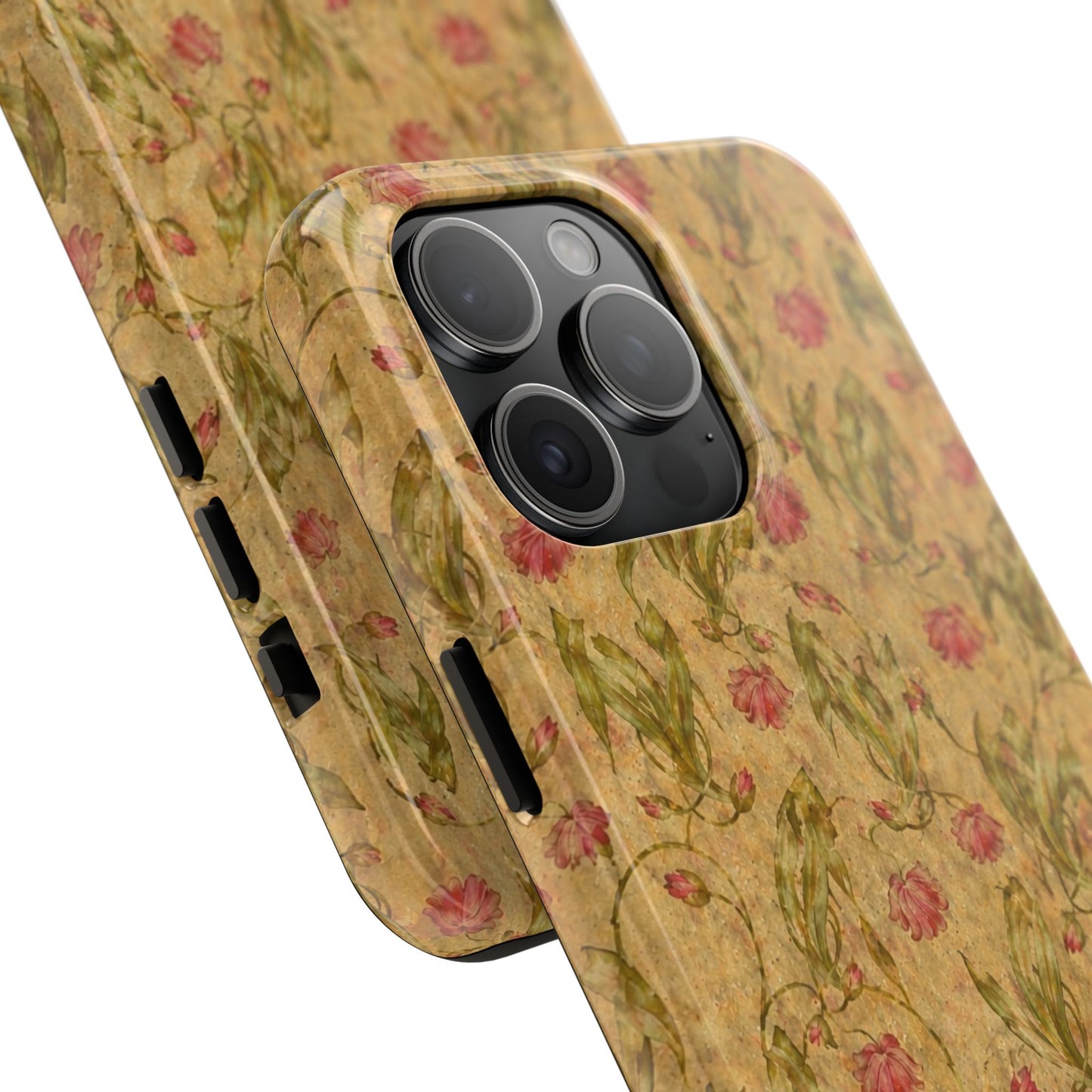 Roses on Aged Paper - Protective Phone Case