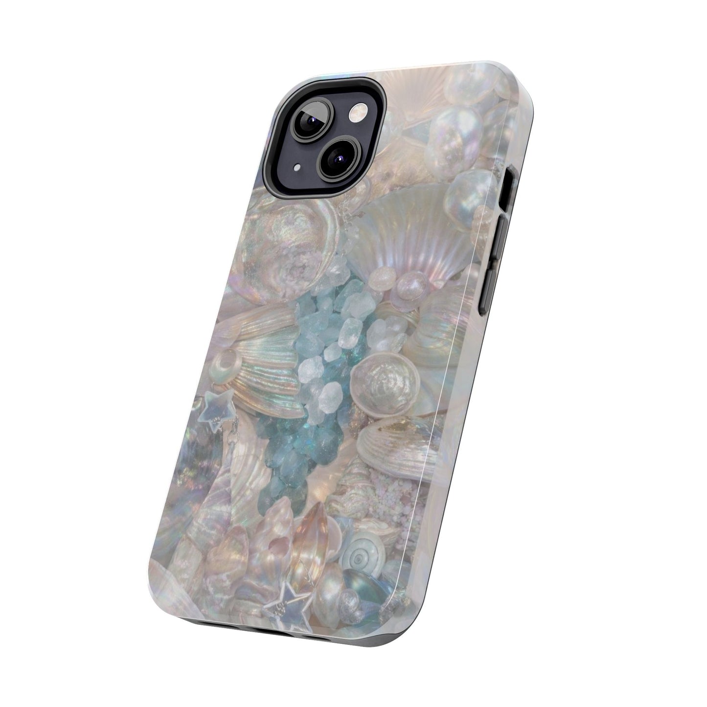 Aquamarine and Shells - Protective Phone Case
