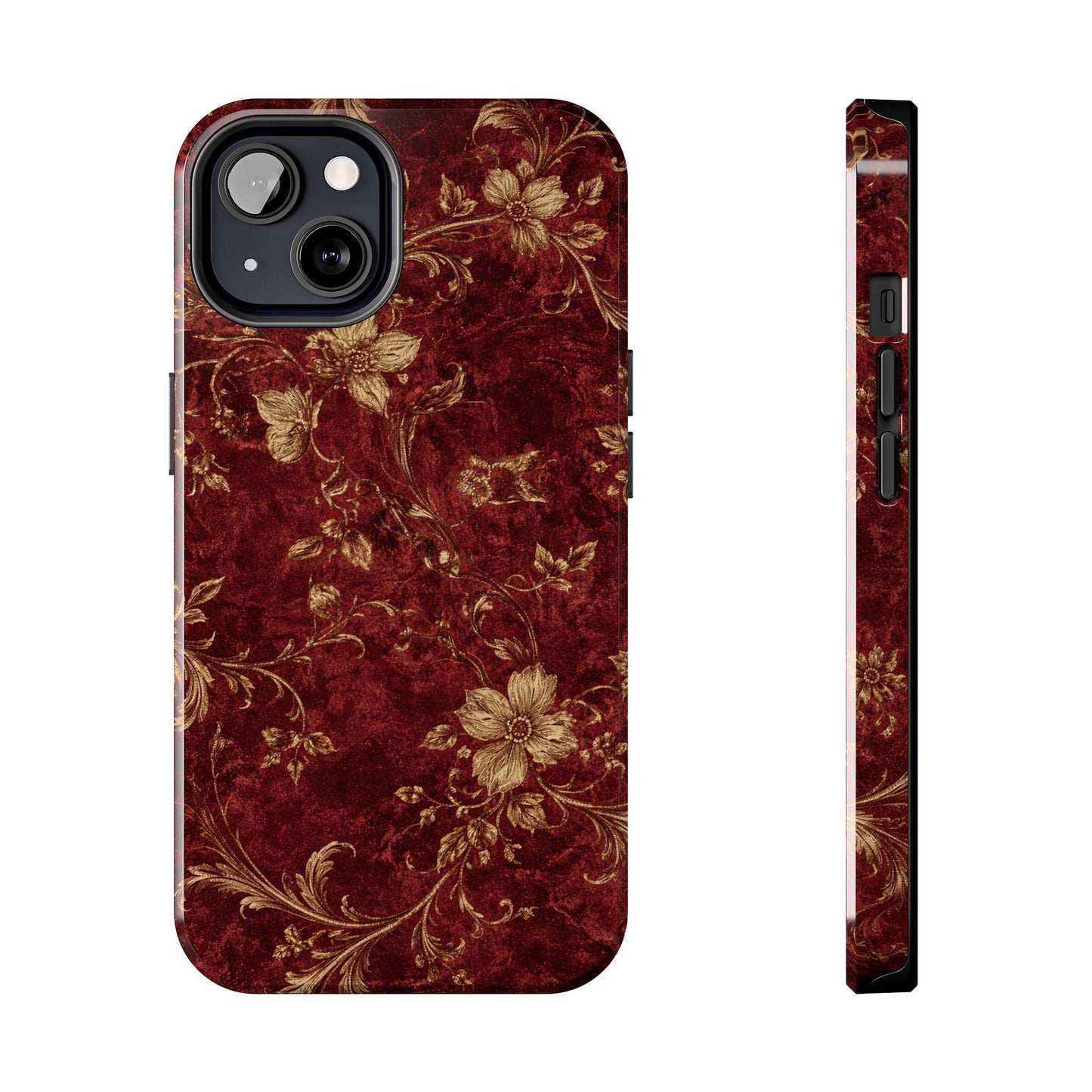 Floral Burgundy - Protective Phone Case